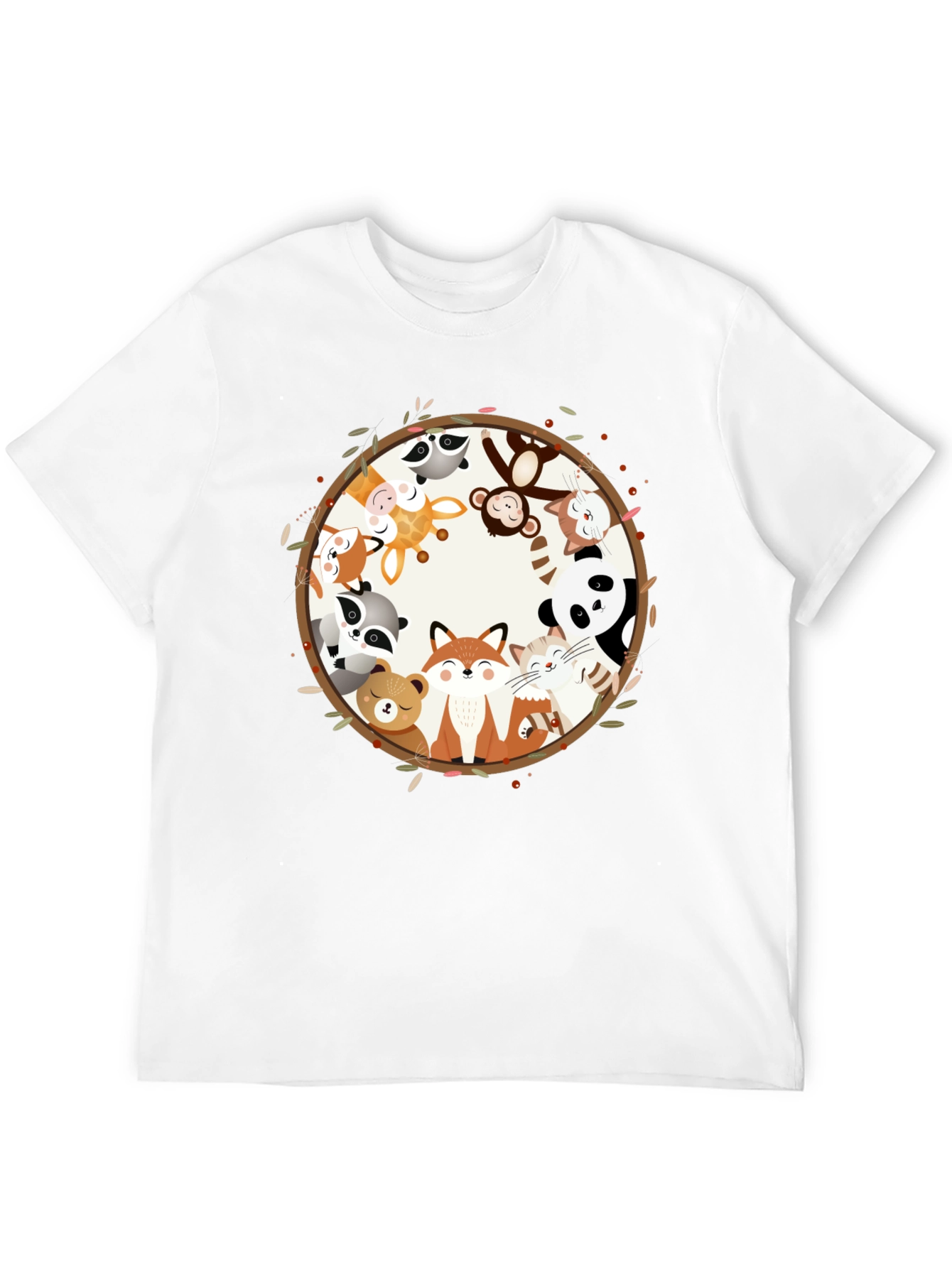Black Animal Circle Graphic Tee - Unisex view 12
