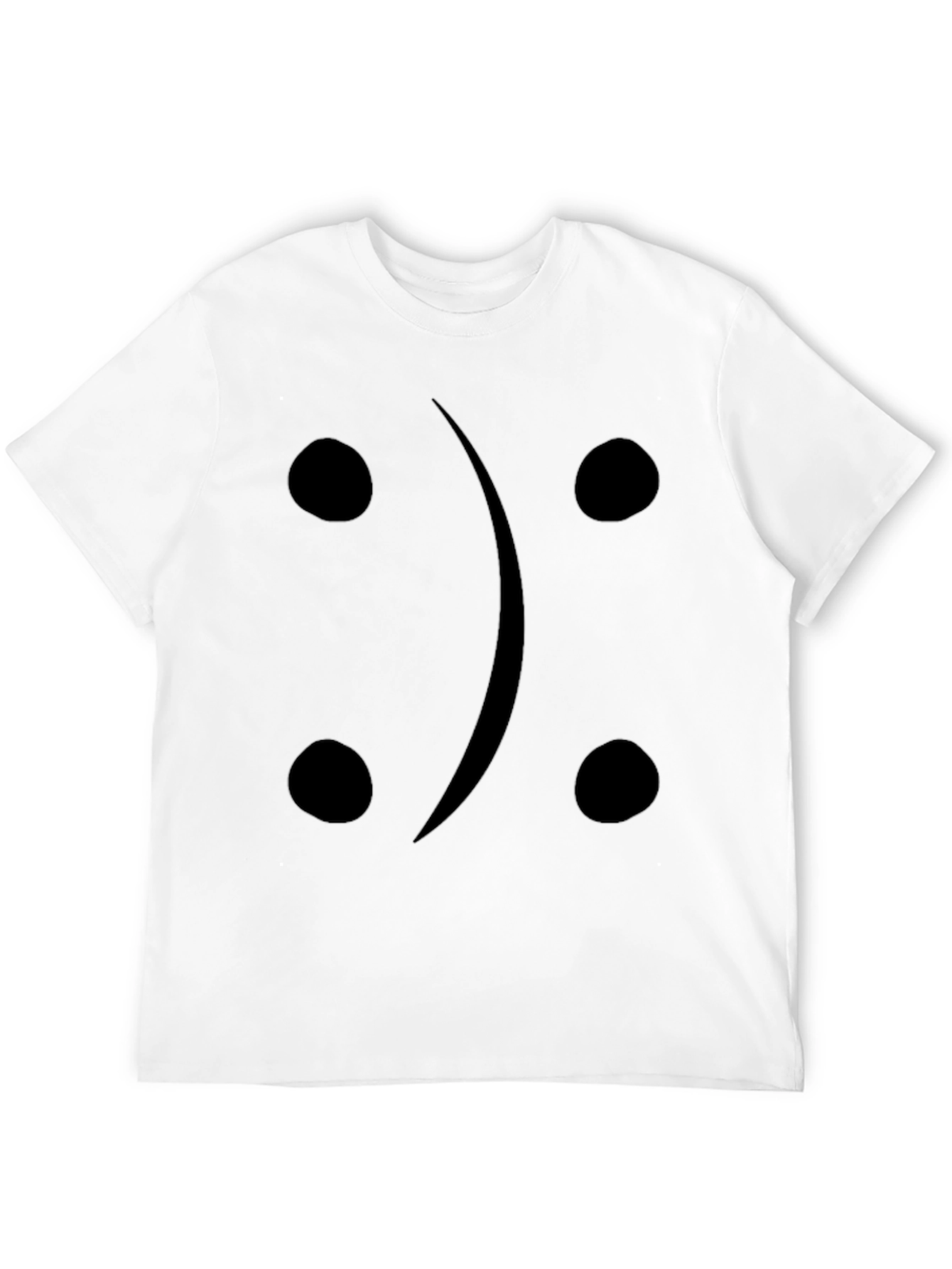 Black Sad Face T-Shirt - Black Graphic Tee view 12