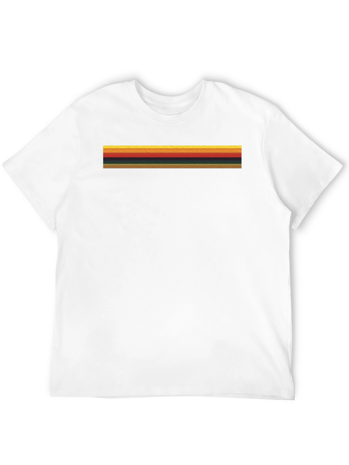 Black Retro Stripe T-Shirt - Vintage Style Black Tee view 12