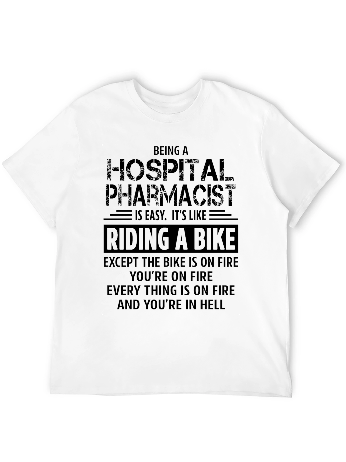 Black Hospital Pharmacist Riding a Bike T-Shirt Funny Job Gift view 12