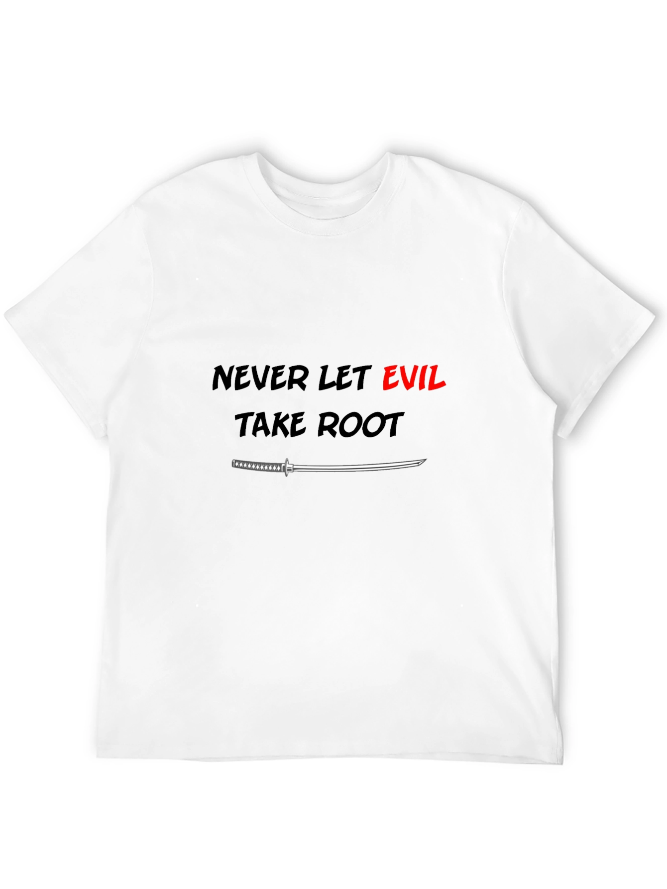 Black Never Let Evil Take Root T-Shirt view 12