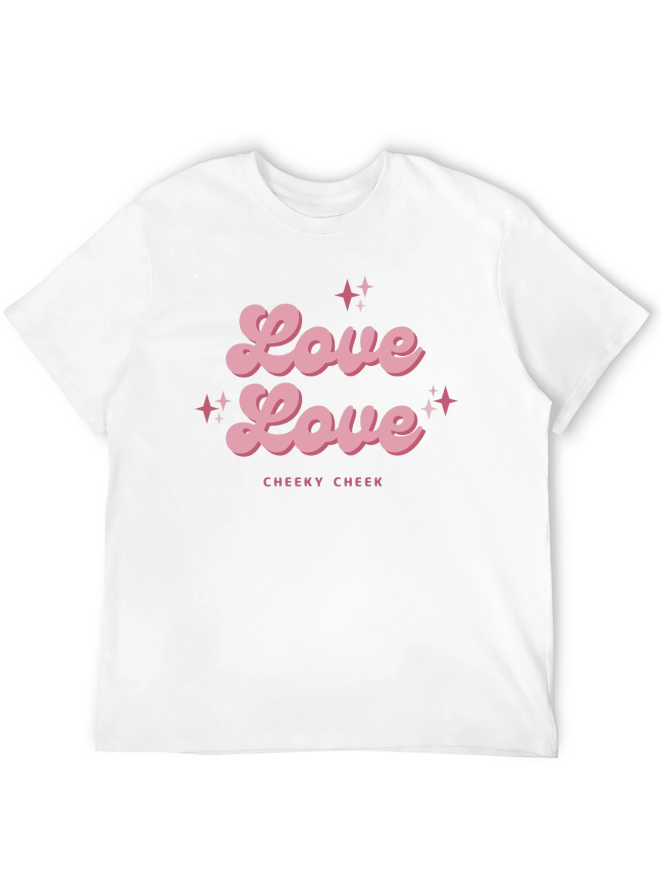 Black Love Love Graphic T-Shirt - Cheeky Cheek Design view 12