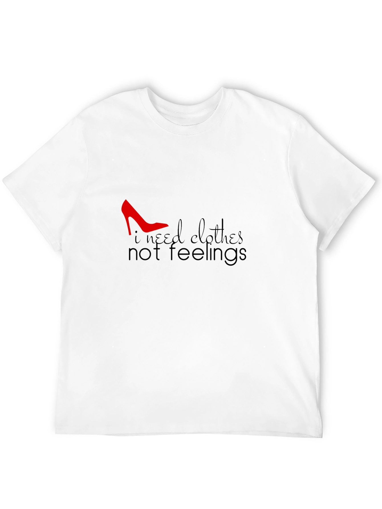 Black I Need Clothes Not Feelings T-Shirt - Black view 12