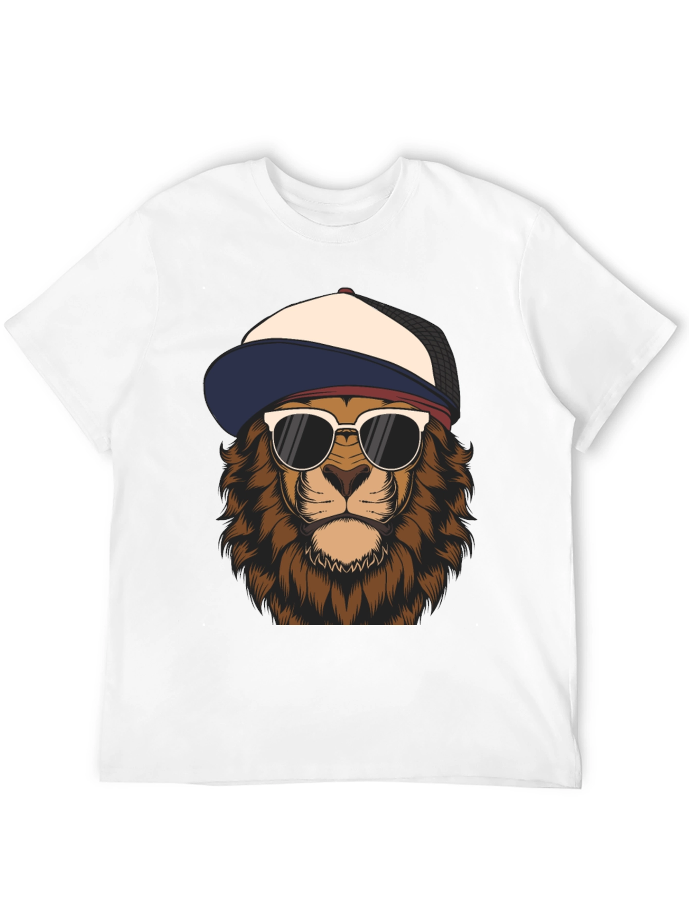 Black Cool Lion Graphic Tee - Trendy Urban Style view 12