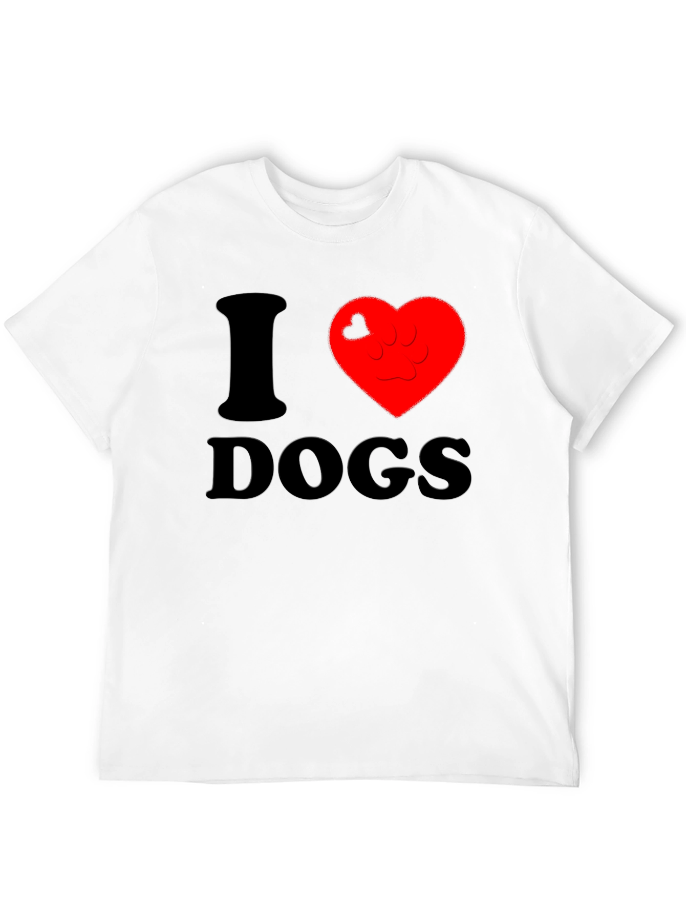 Black I Heart Dogs T-Shirt - Casual Comfort view 12