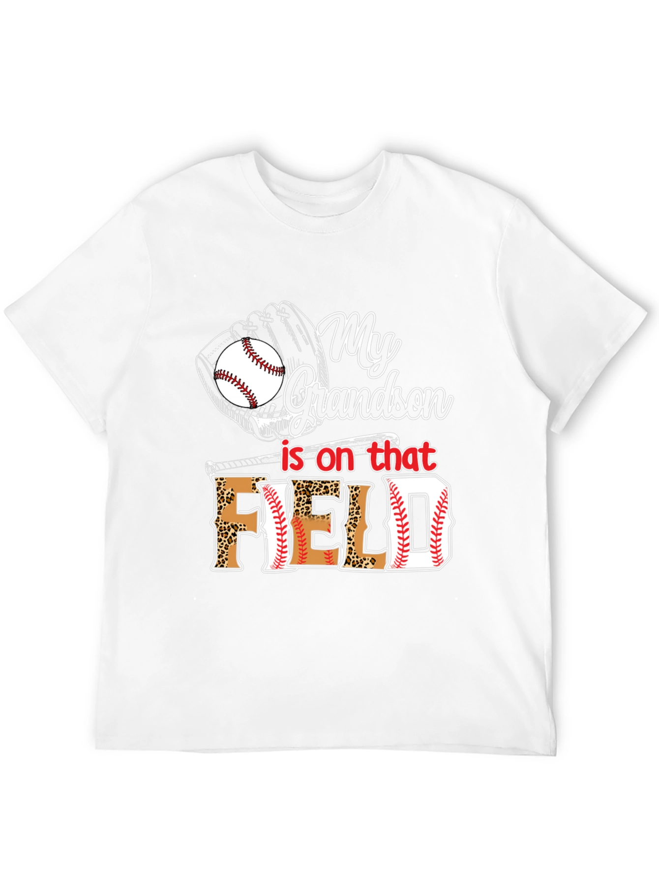 Black My Grandson Is On That Field Baseball T-Shirt view 12