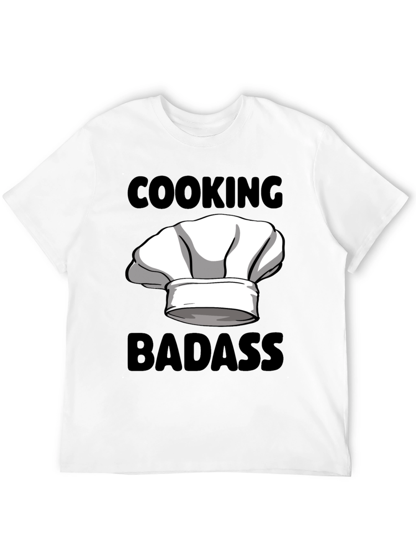Black Cooking Badass Graphic Tee - Chef's Hat Humor view 12