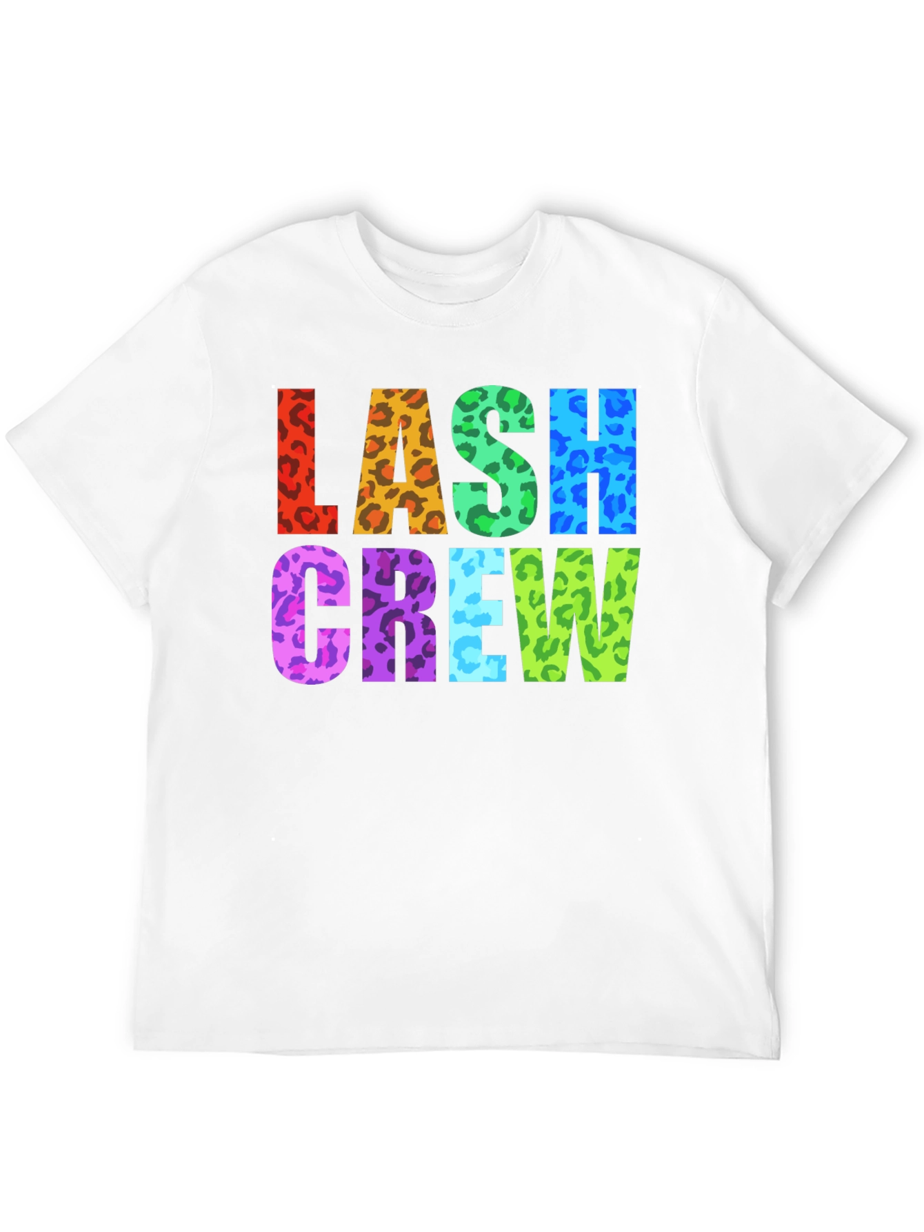 Black Lash Crew Colorful Leopard Print Graphic T-Shirt view 12