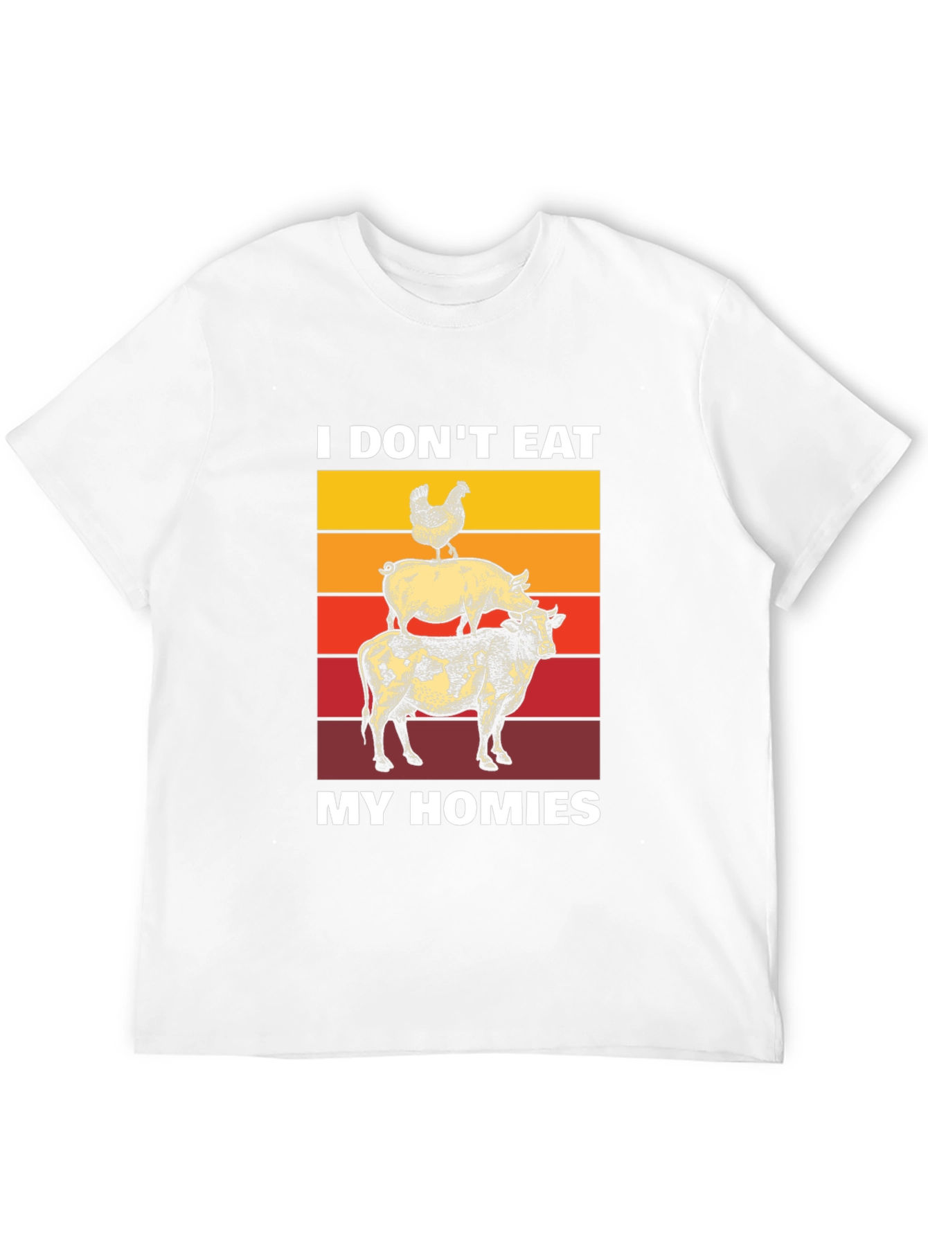 Black I Don't Eat My Homies T-Shirt view 12