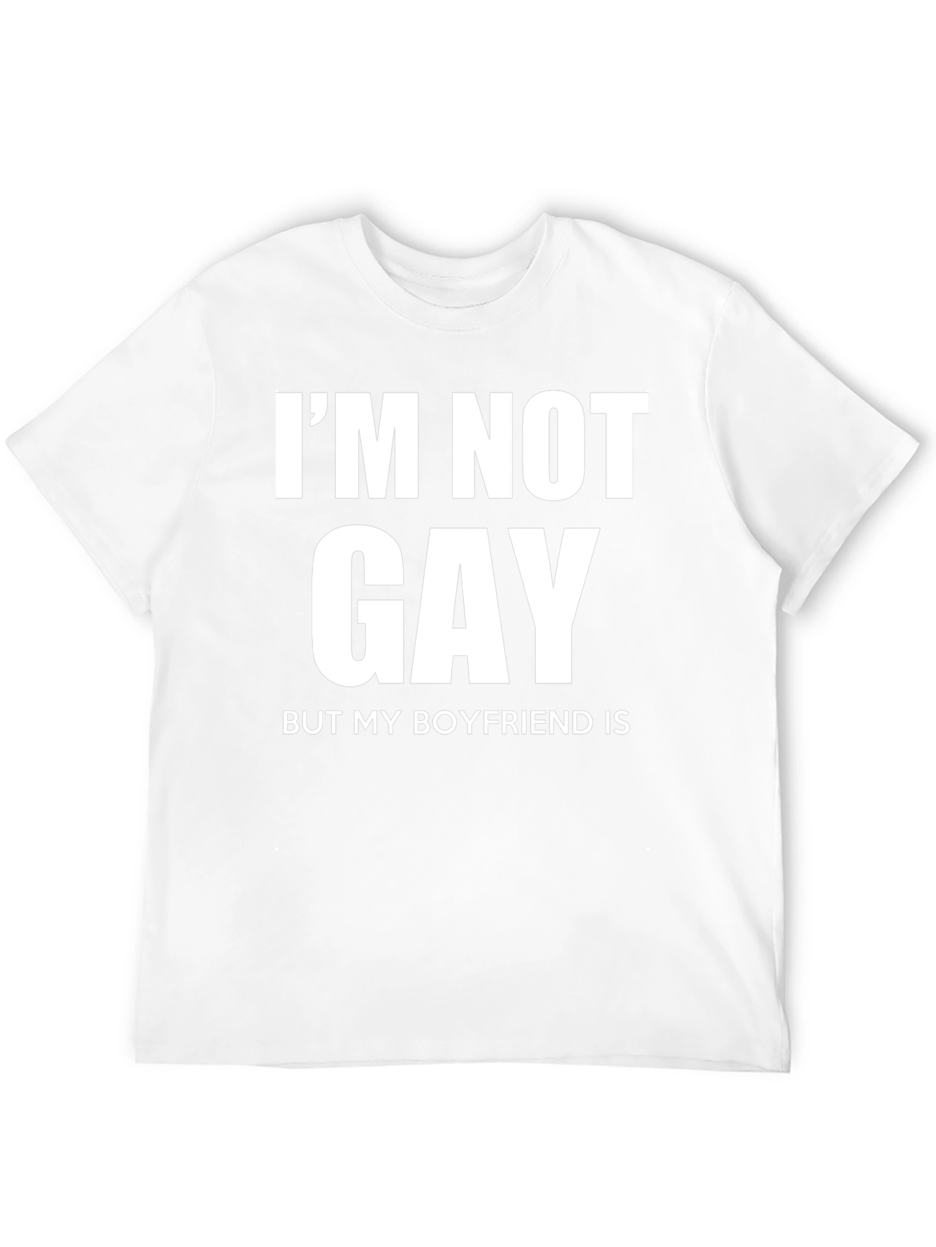 Black Funny I'm Not Gay But My Boyfriend Is T-Shirt view 12