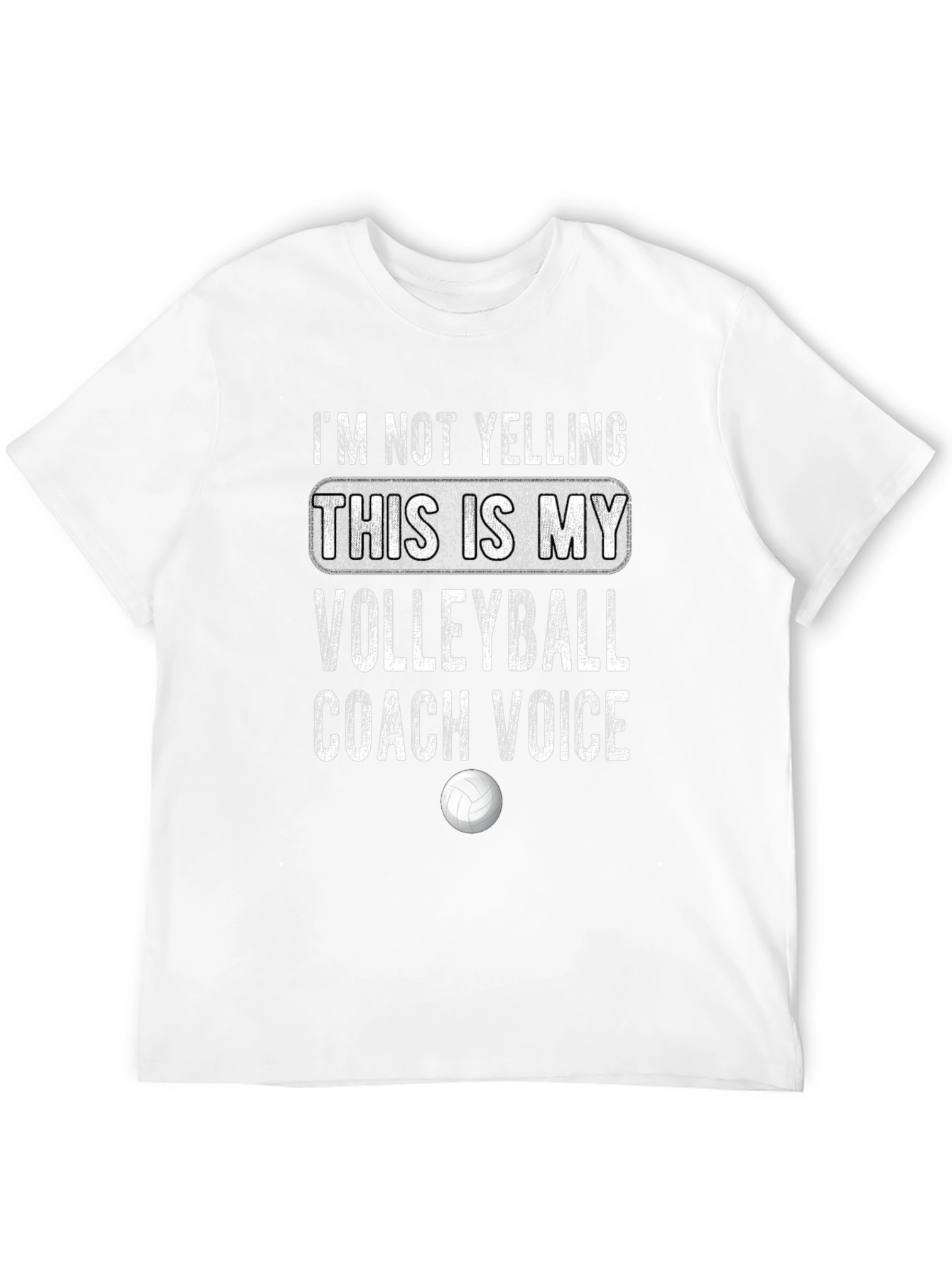 Black Volleyball Coach T-Shirt - I'm Not Yelling Funny Tee view 12