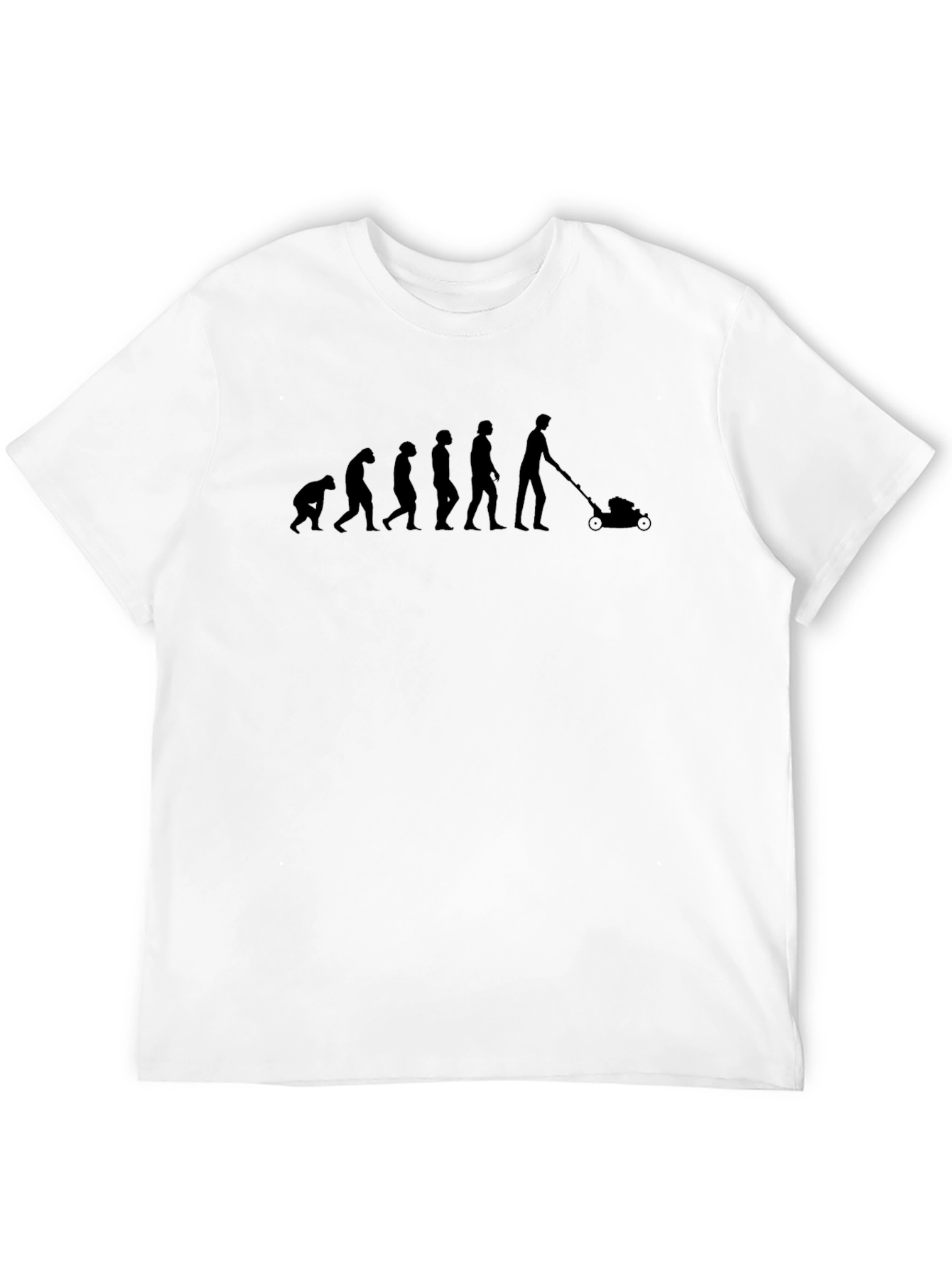 Black Evolution of Man Lawn Mowing T-Shirt view 12