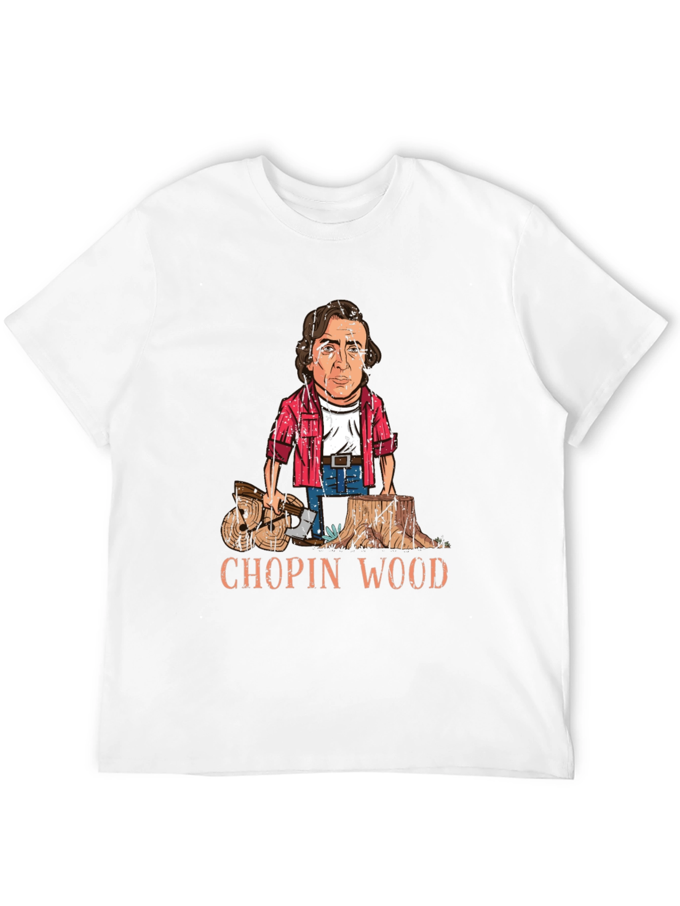 Black Chopin Wood Funny Graphic Tee view 12