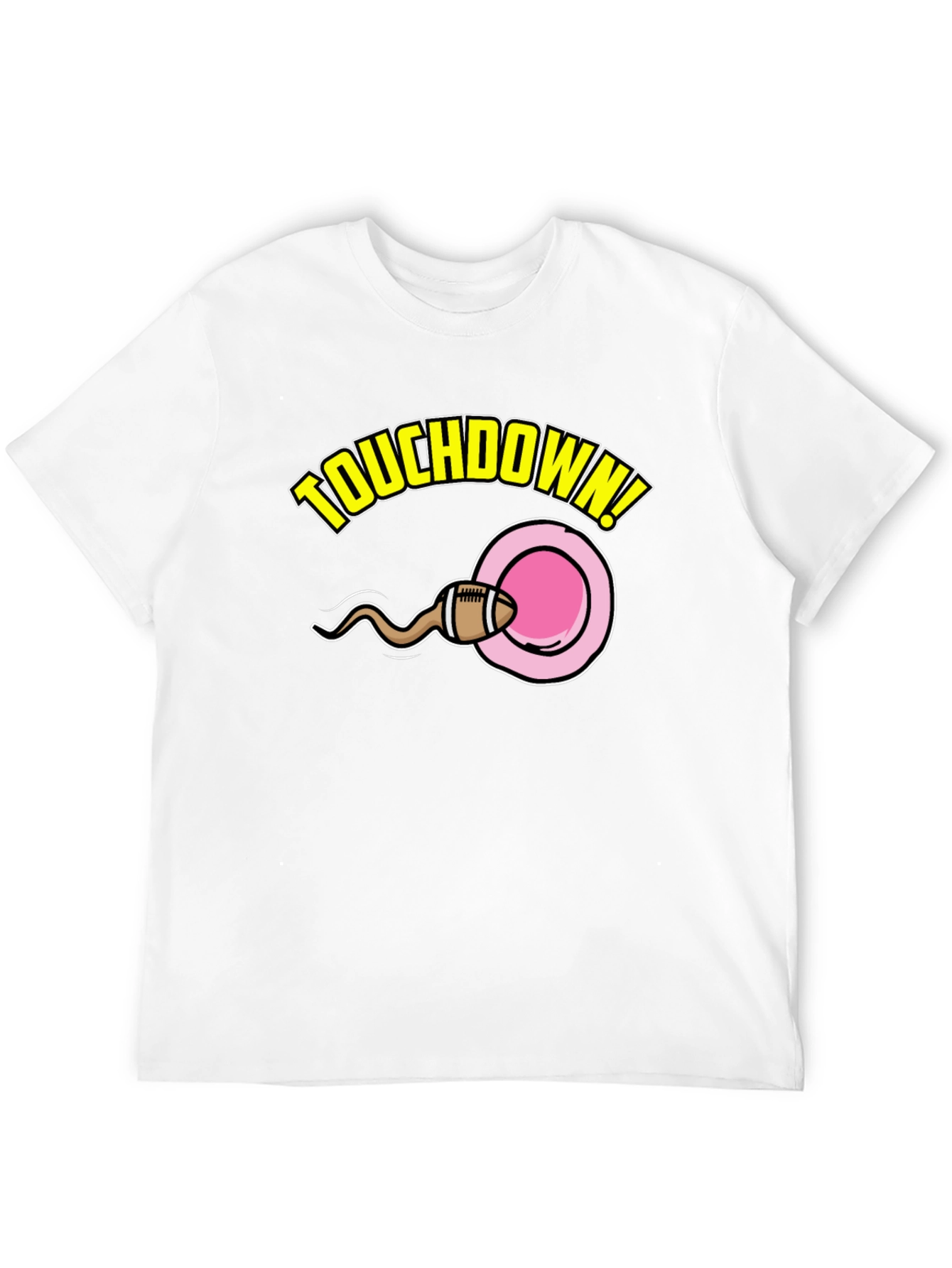Black Touchdown Funny Graphic T-Shirt view 12