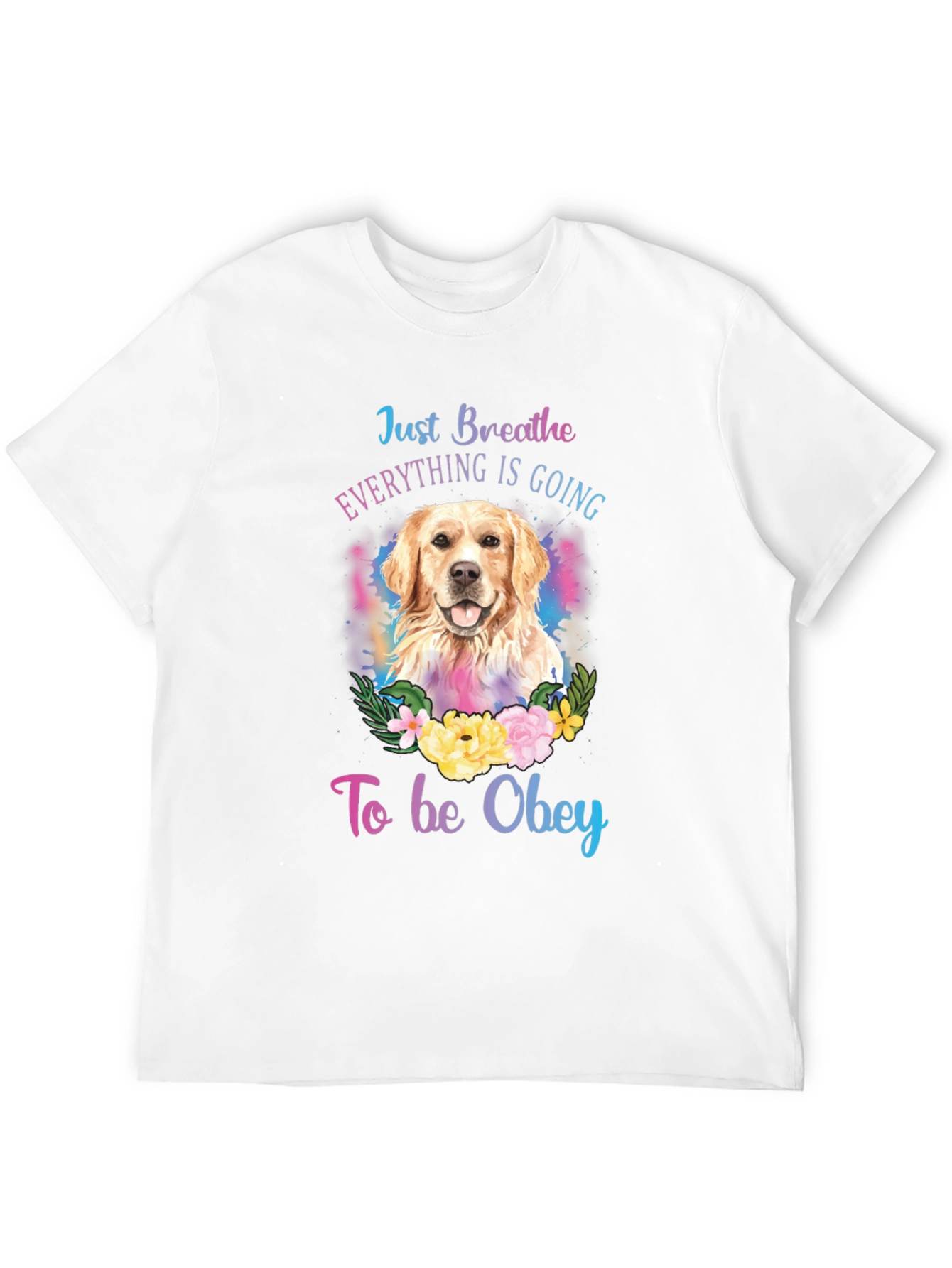 Black Dog Lover T-Shirt - Just Breathe Graphic Tee view 12