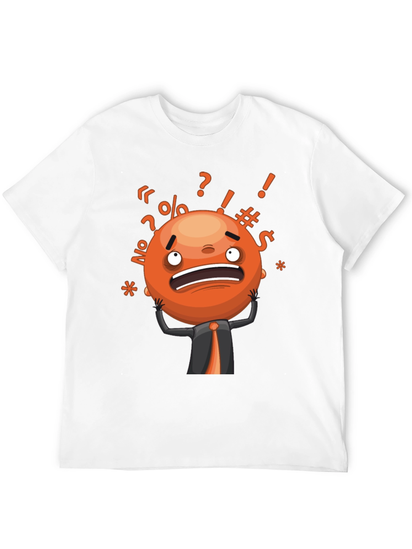 Black Stressed Out Emoji Graphic T-Shirt - Black view 12