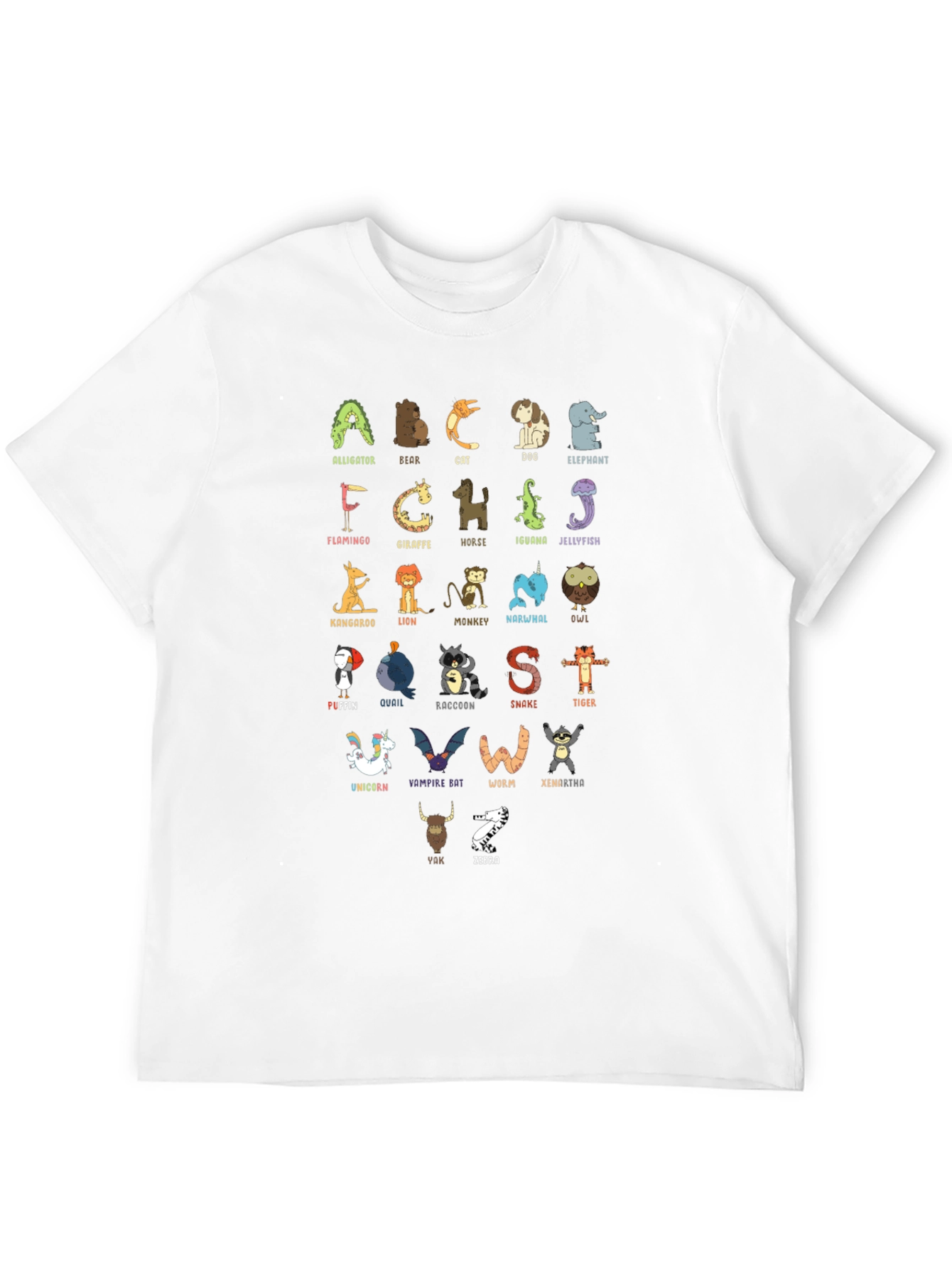 Black Animal Alphabet T-Shirt - Educational & Fun! view 12
