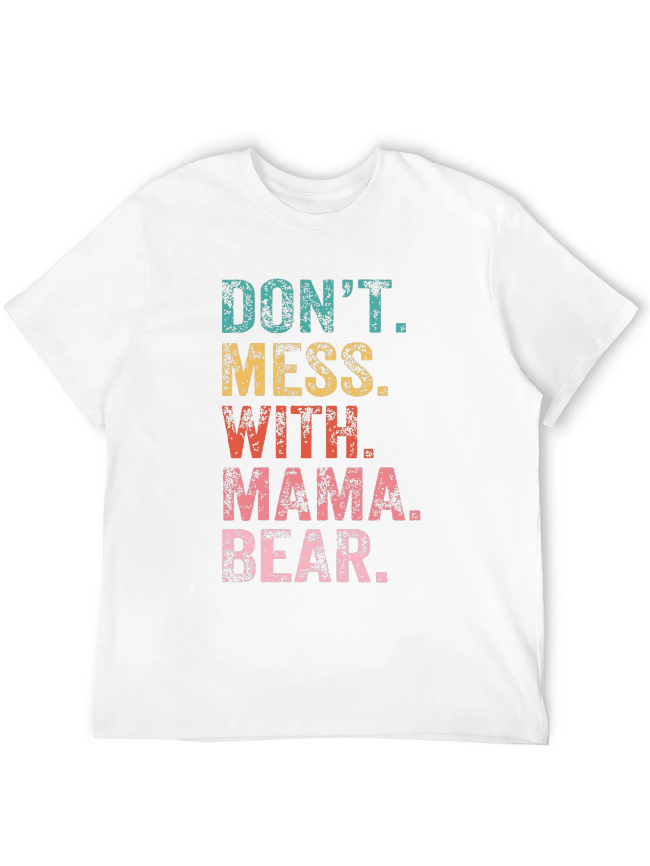 Black Don't Mess With Mama Bear Black Graphic T-Shirt view 12