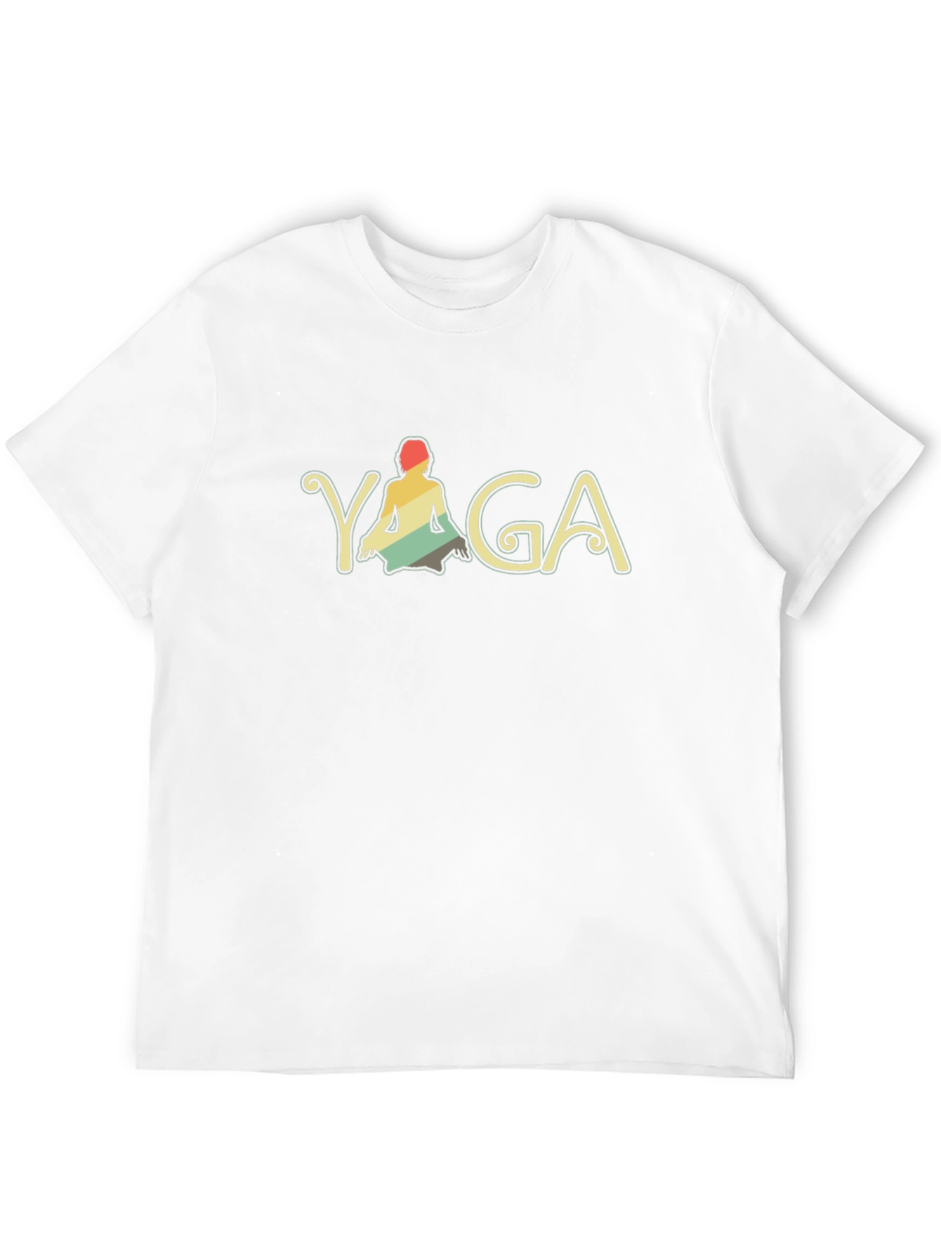 Black Yoga Pose Retro Graphic Tee - Black T-Shirt view 12