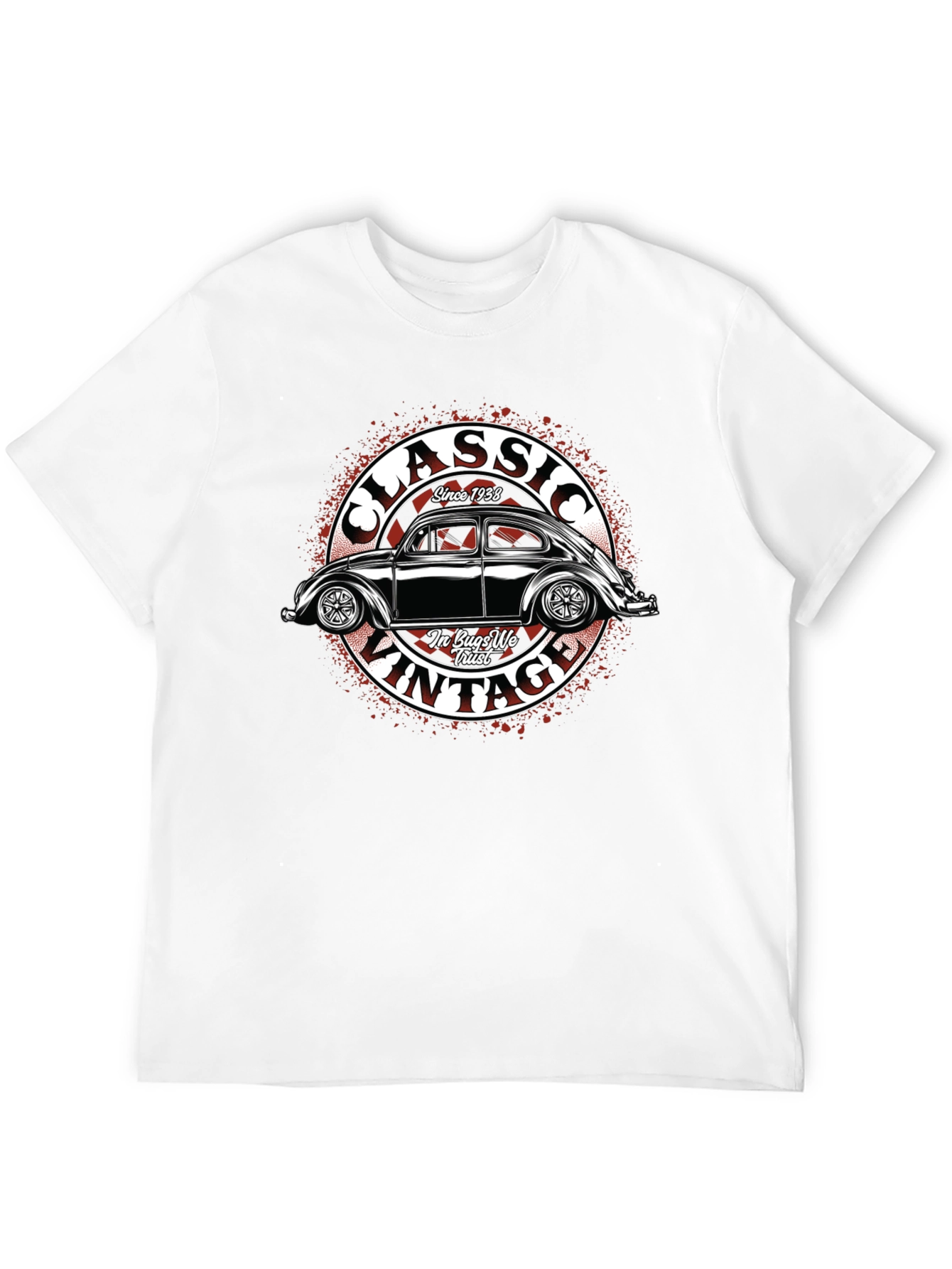 Black Classic Vintage Car T-Shirt view 12