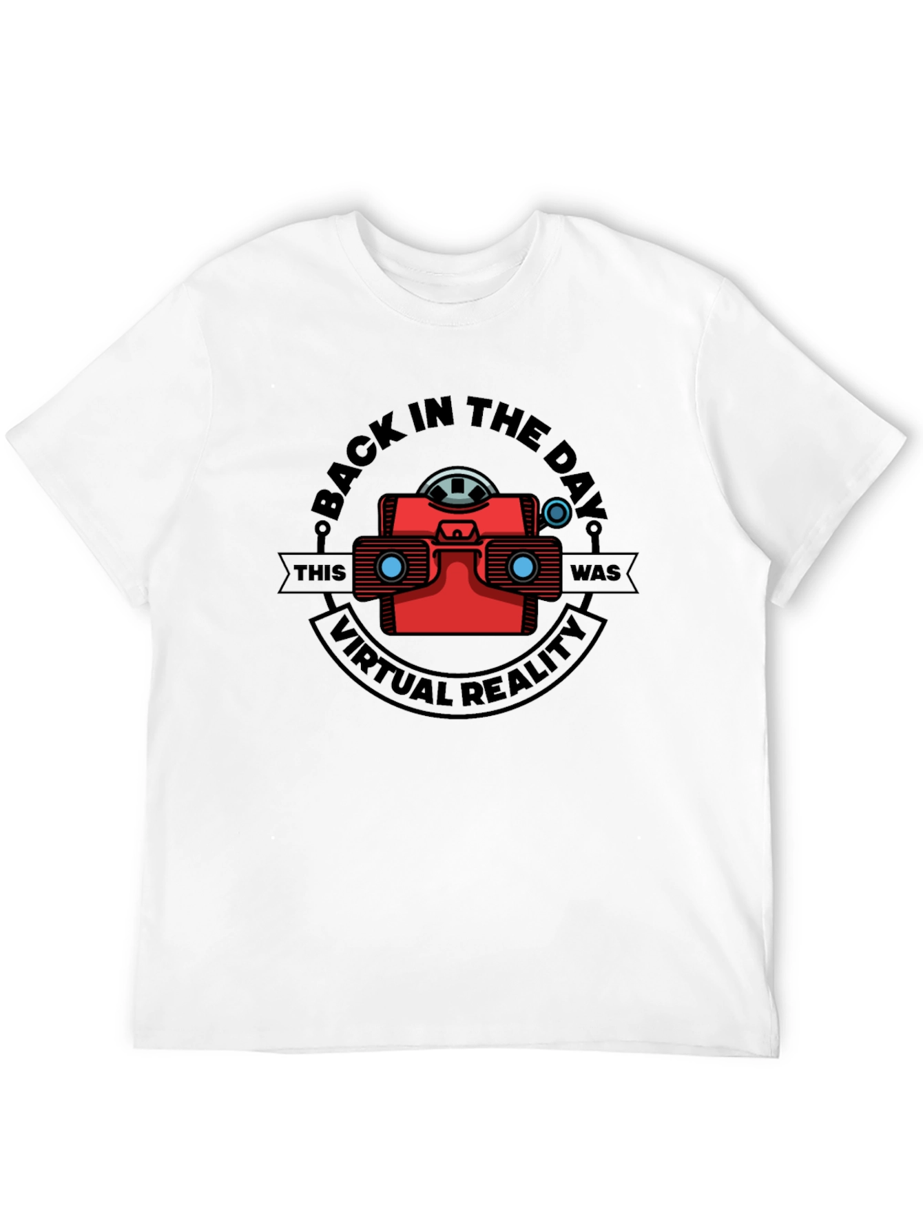 Black Retro Virtual Reality T-Shirt - Back in the Day VR view 12