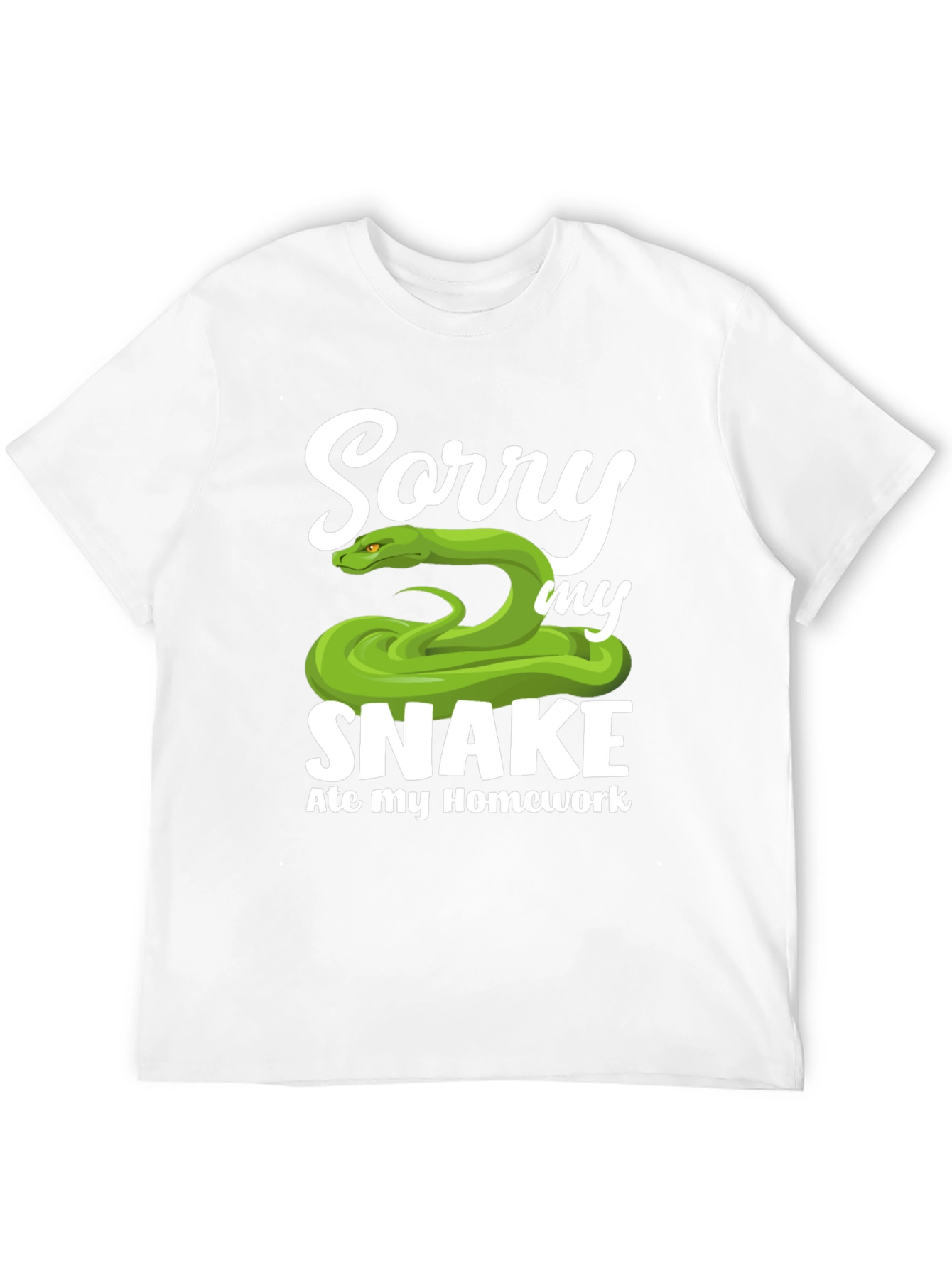 Black Sorry My Snake Ate My Homework T-Shirt view 12