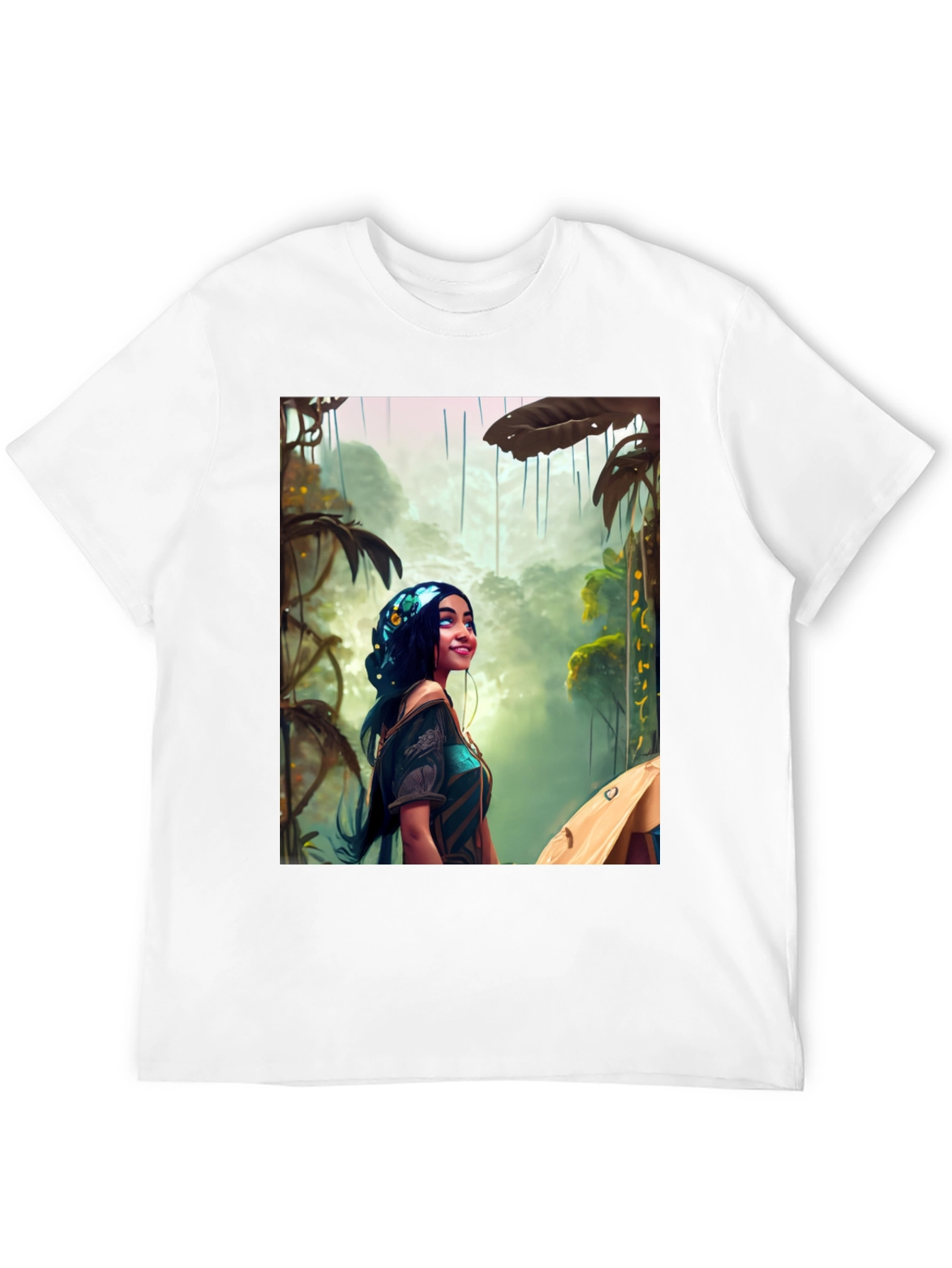 Black Jungle Girl Graphic Tee view 12