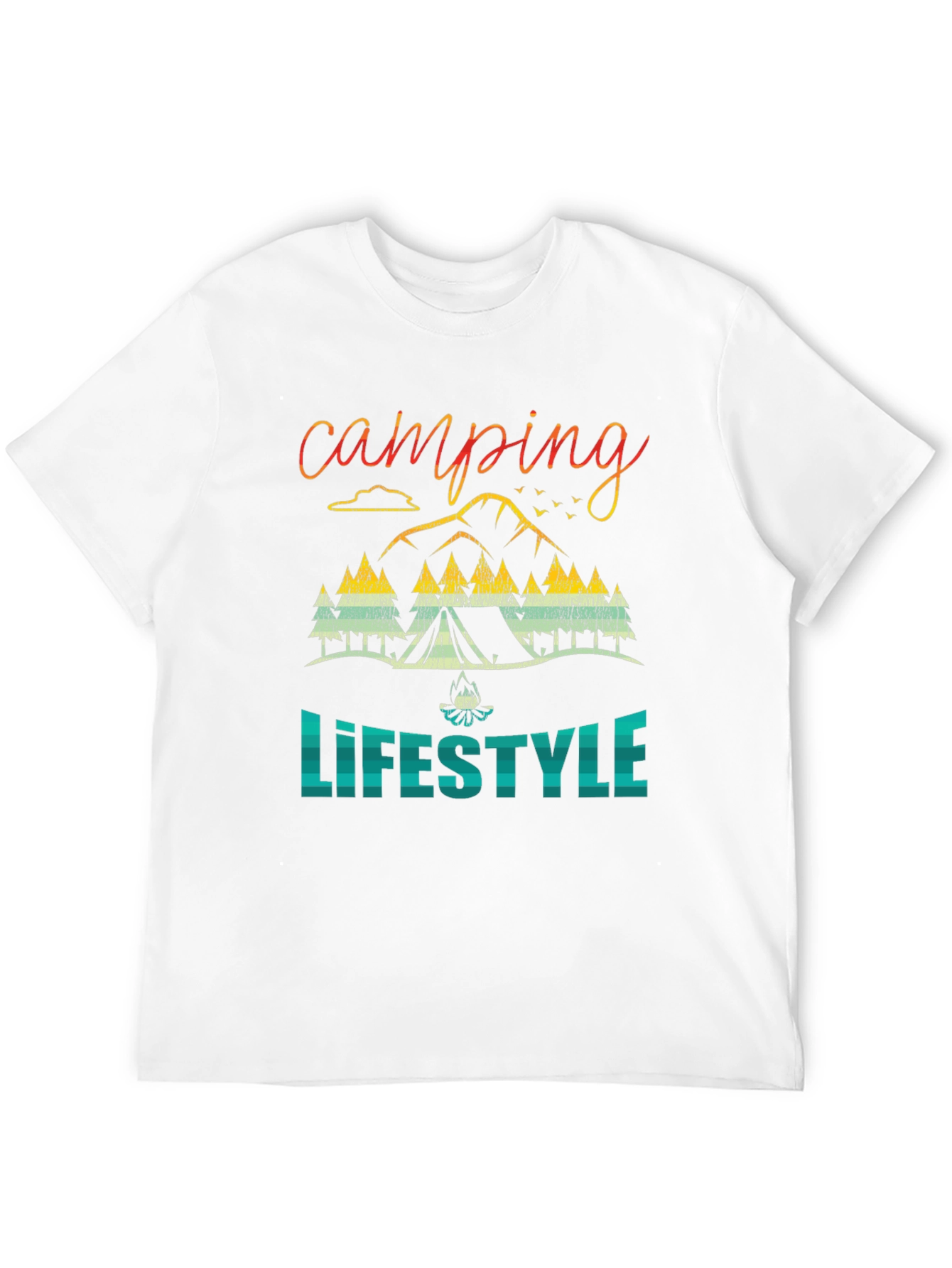 Black Camping Lifestyle Graphic Tee - Nature Adventure Shirt view 12