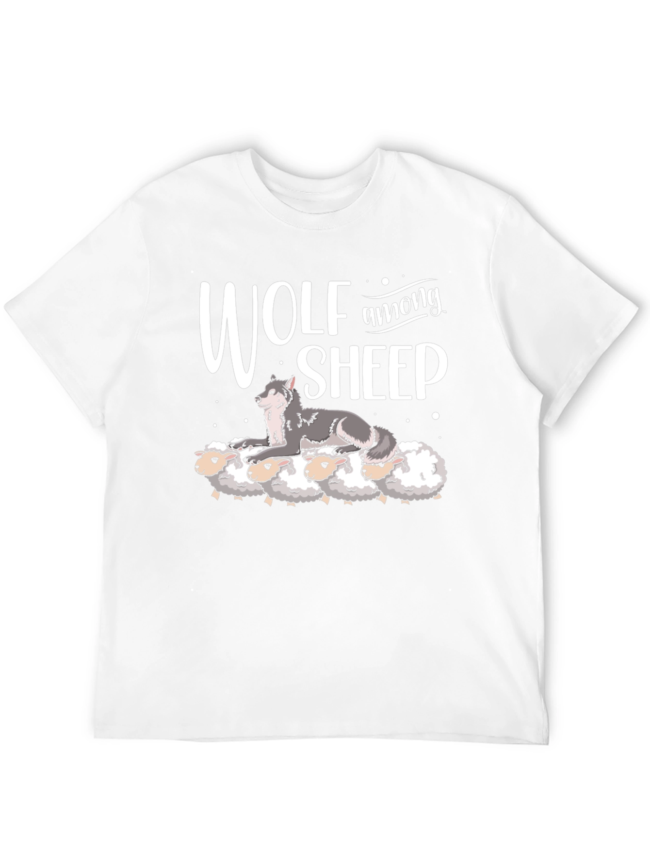 Black Wolf Among Sheep Graphic T-Shirt view 12