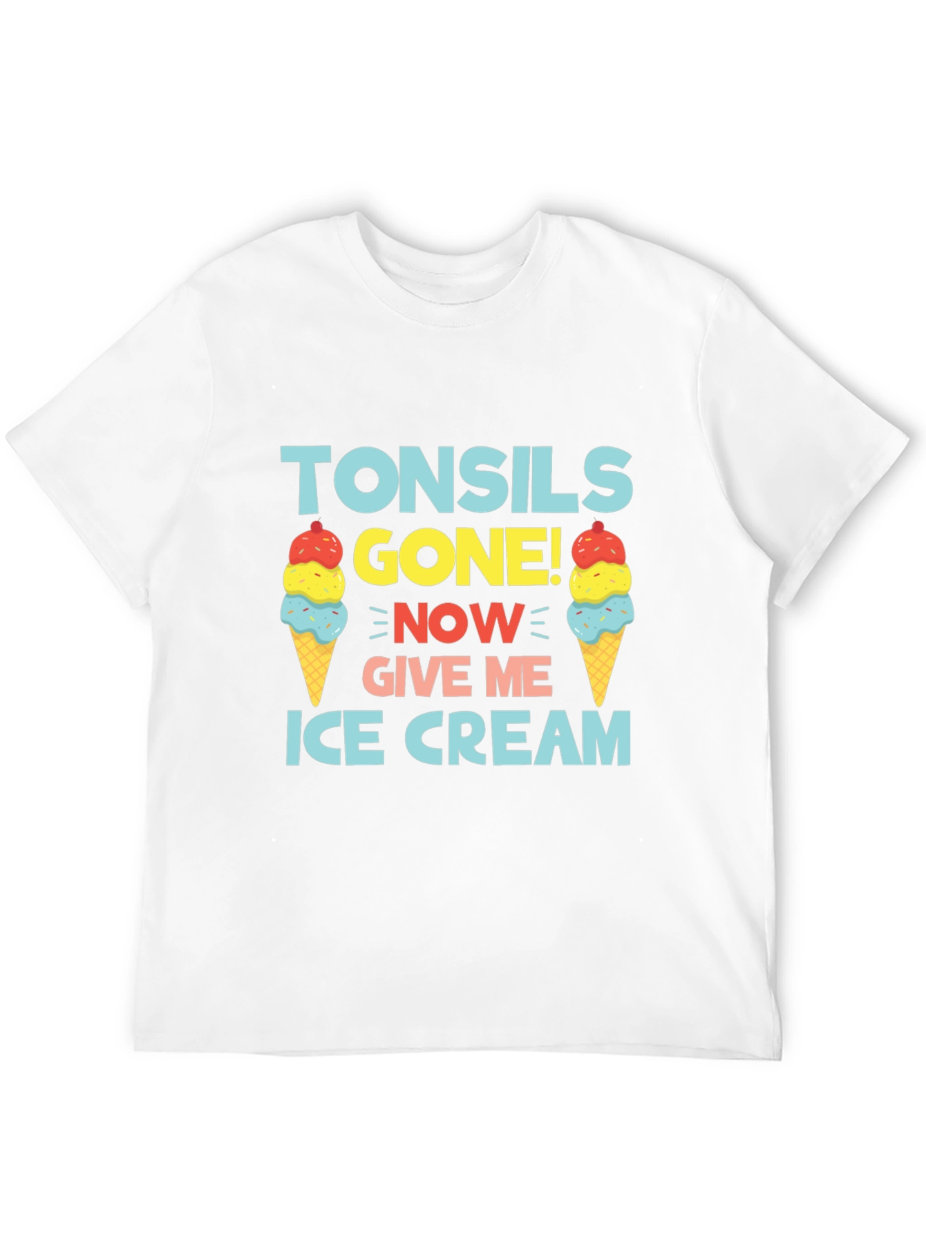 Black Tonsils Gone! Ice Cream T-Shirt Funny Get Well Soon view 12