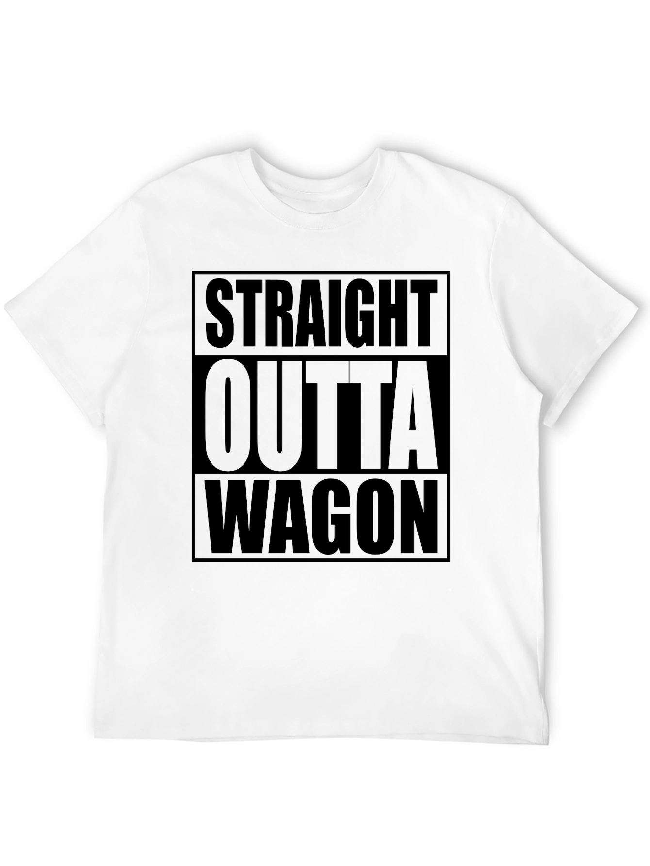 Black Straight Outta Wagon - Novelty Graphic Tee view 12
