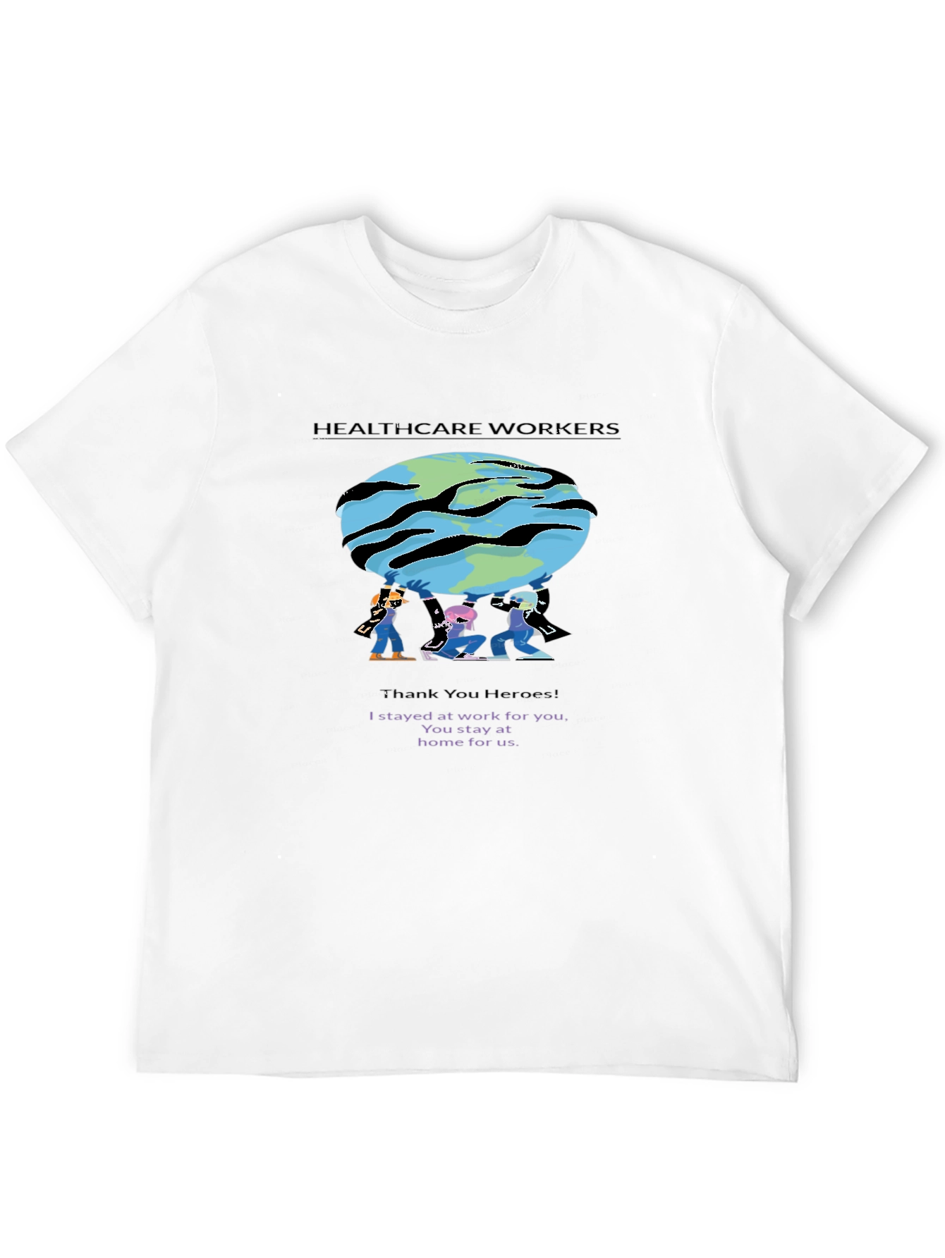 Black Healthcare Workers T-Shirt - Thank You Heroes! view 12