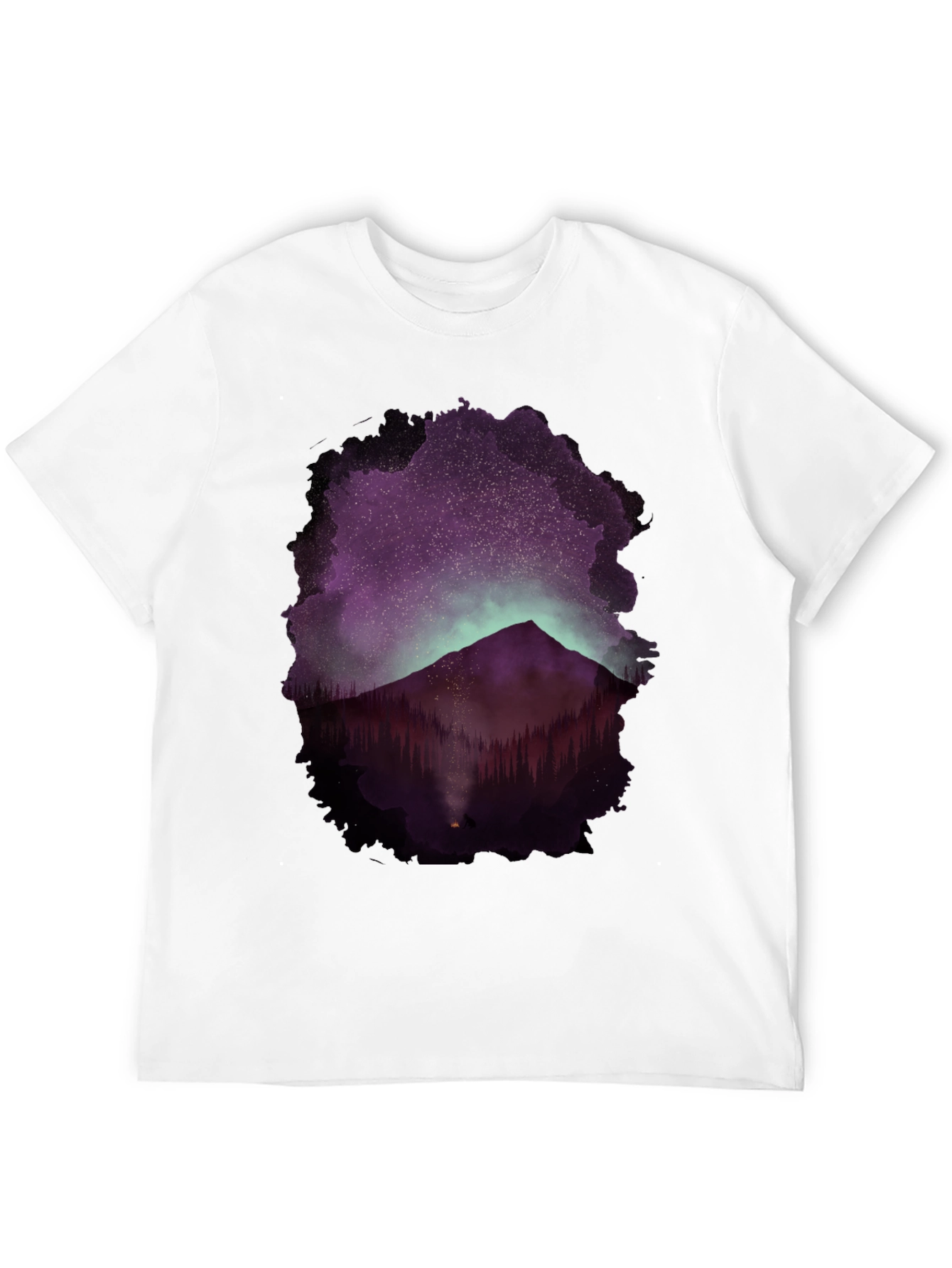 Black Mountain Night Sky Graphic Tee view 12