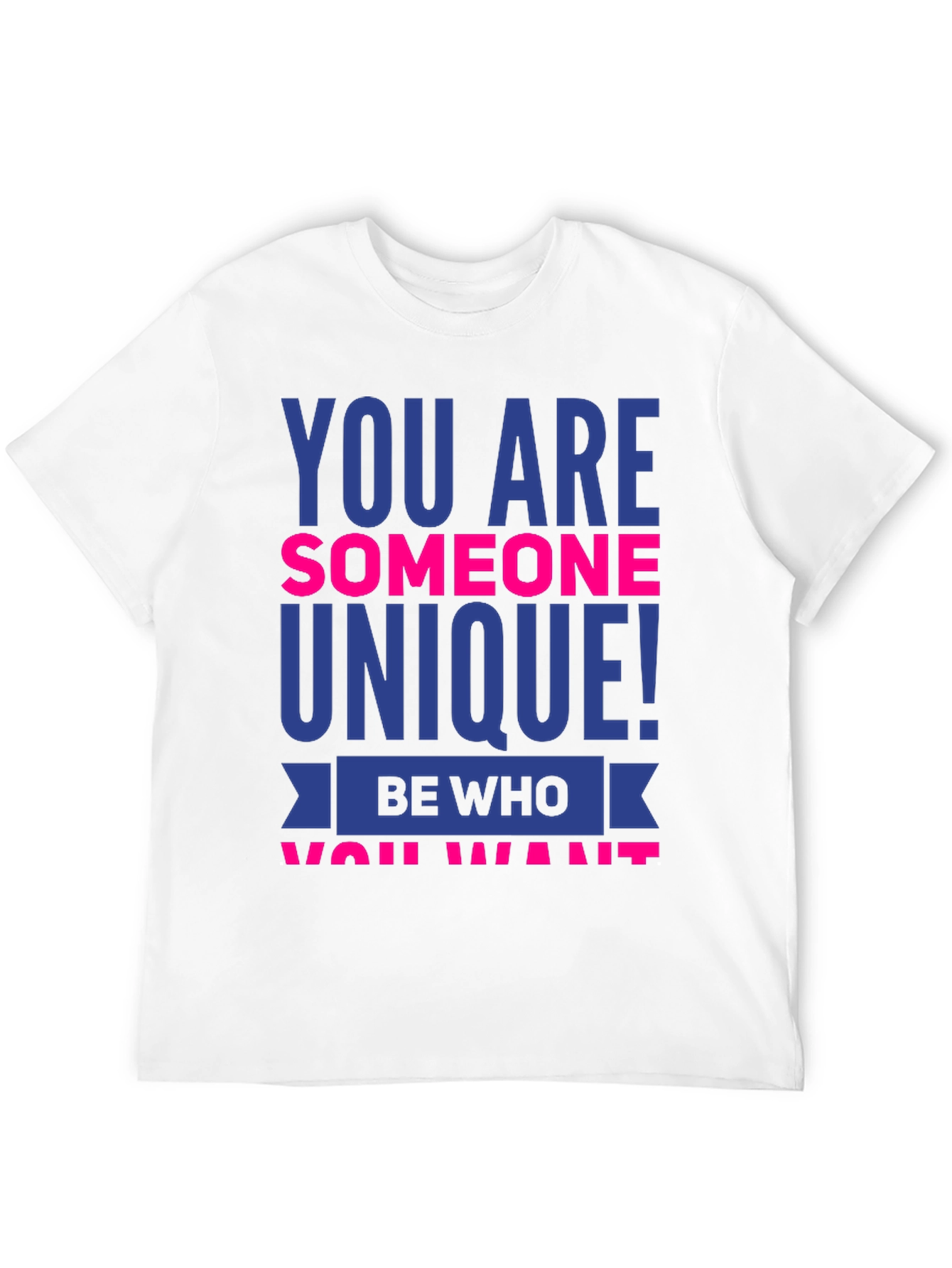 Black Unique Statement T-Shirt - Be Who You Want! view 12