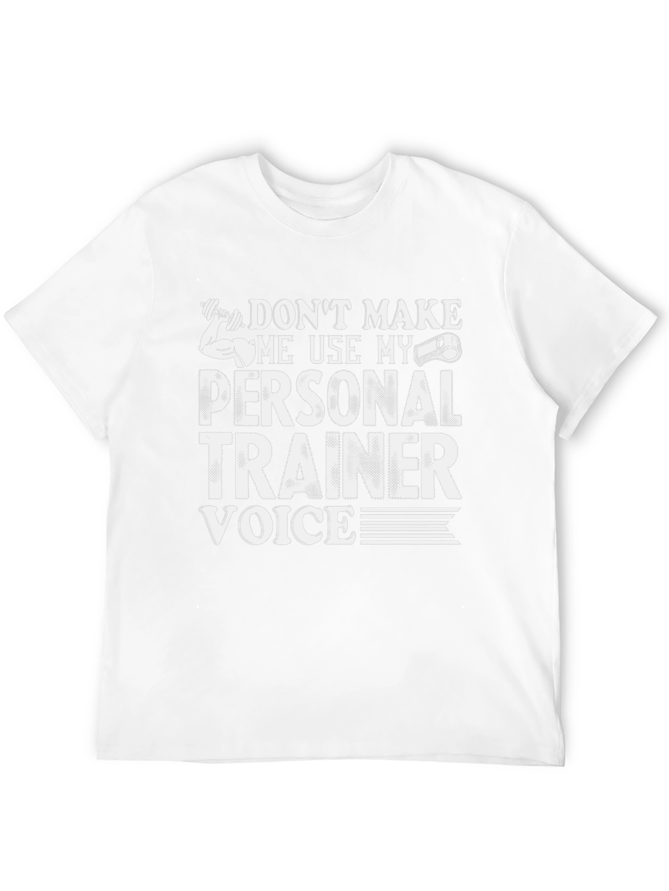 Black Personal Trainer Voice Graphic Tee - Funny Workout Shirt view 12