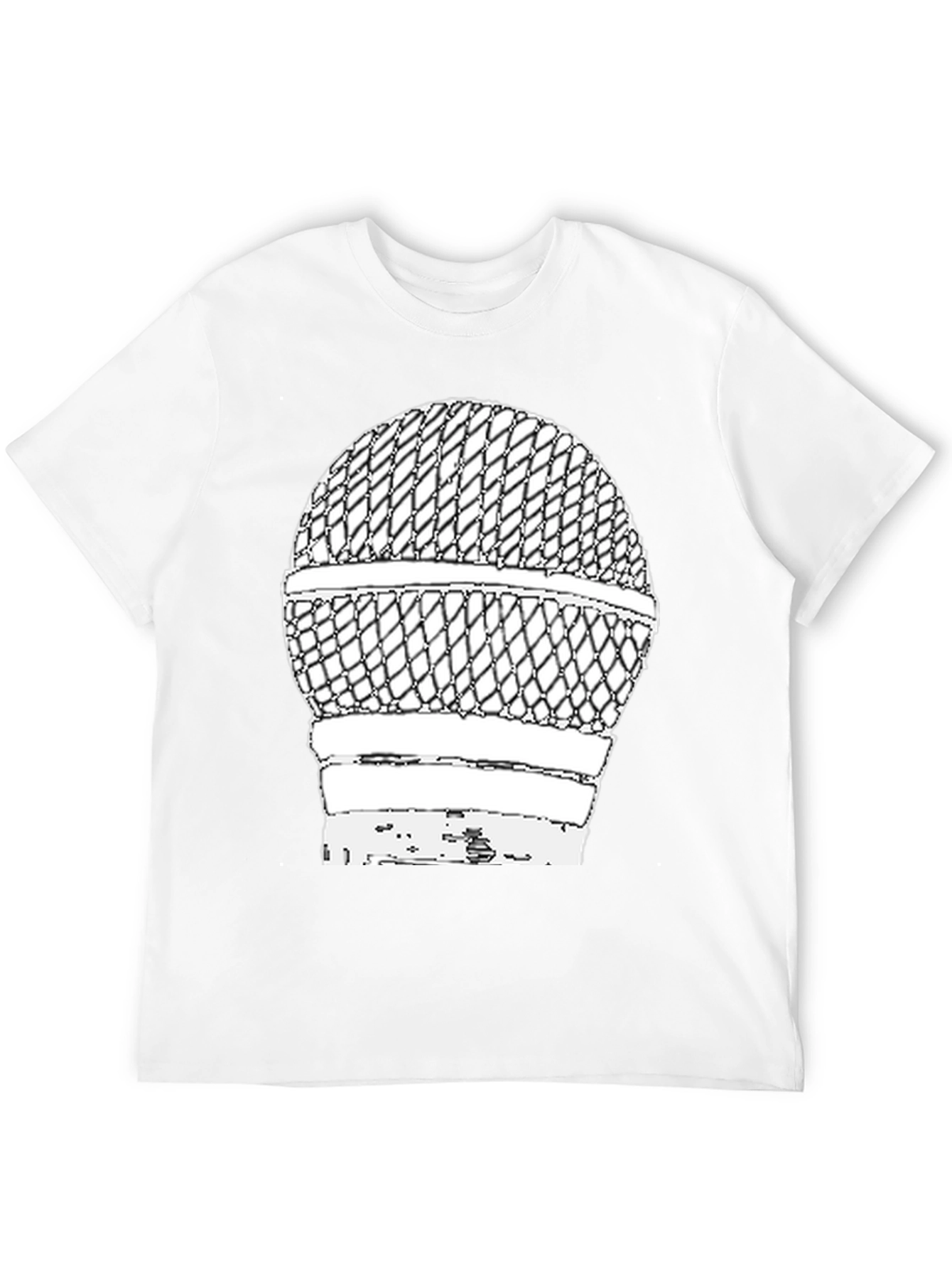 Black Retro Microphone Graphic Tee view 12