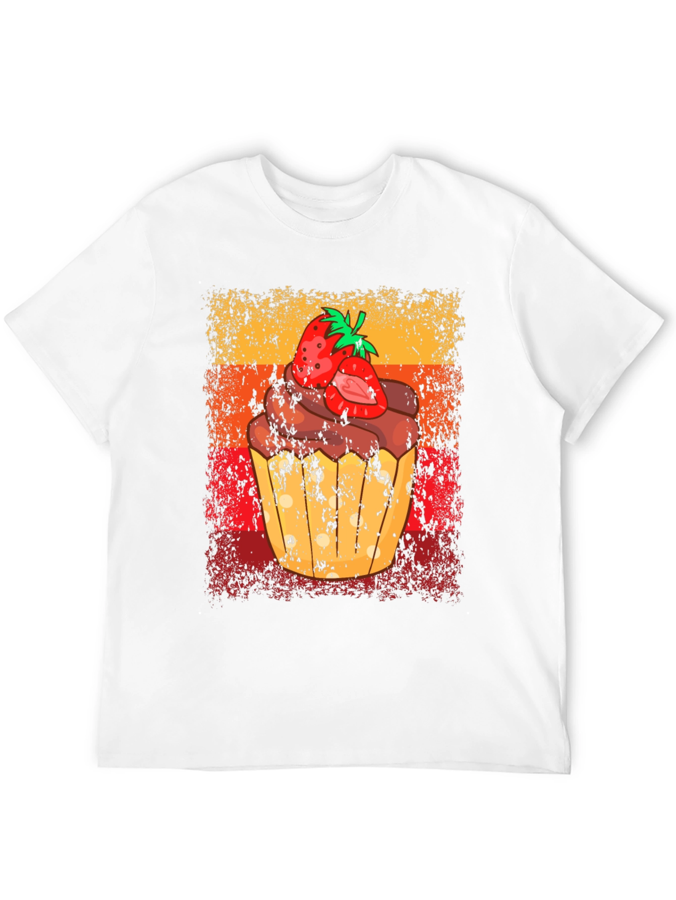 Black Strawberry Cupcake Graphic Tee - Sweet Treat Shirt view 12