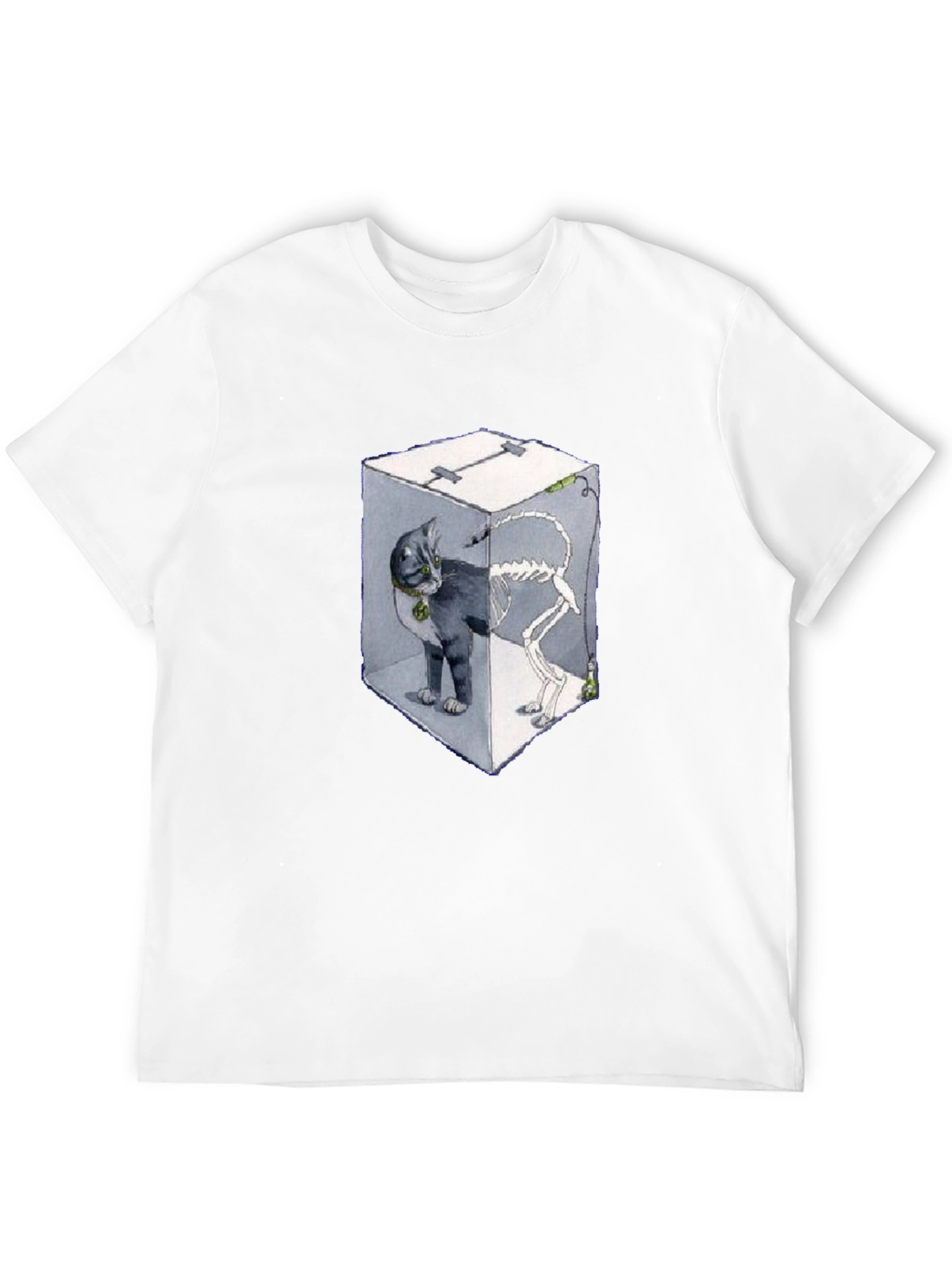 Black Schrödinger's Cat T-Shirt view 12