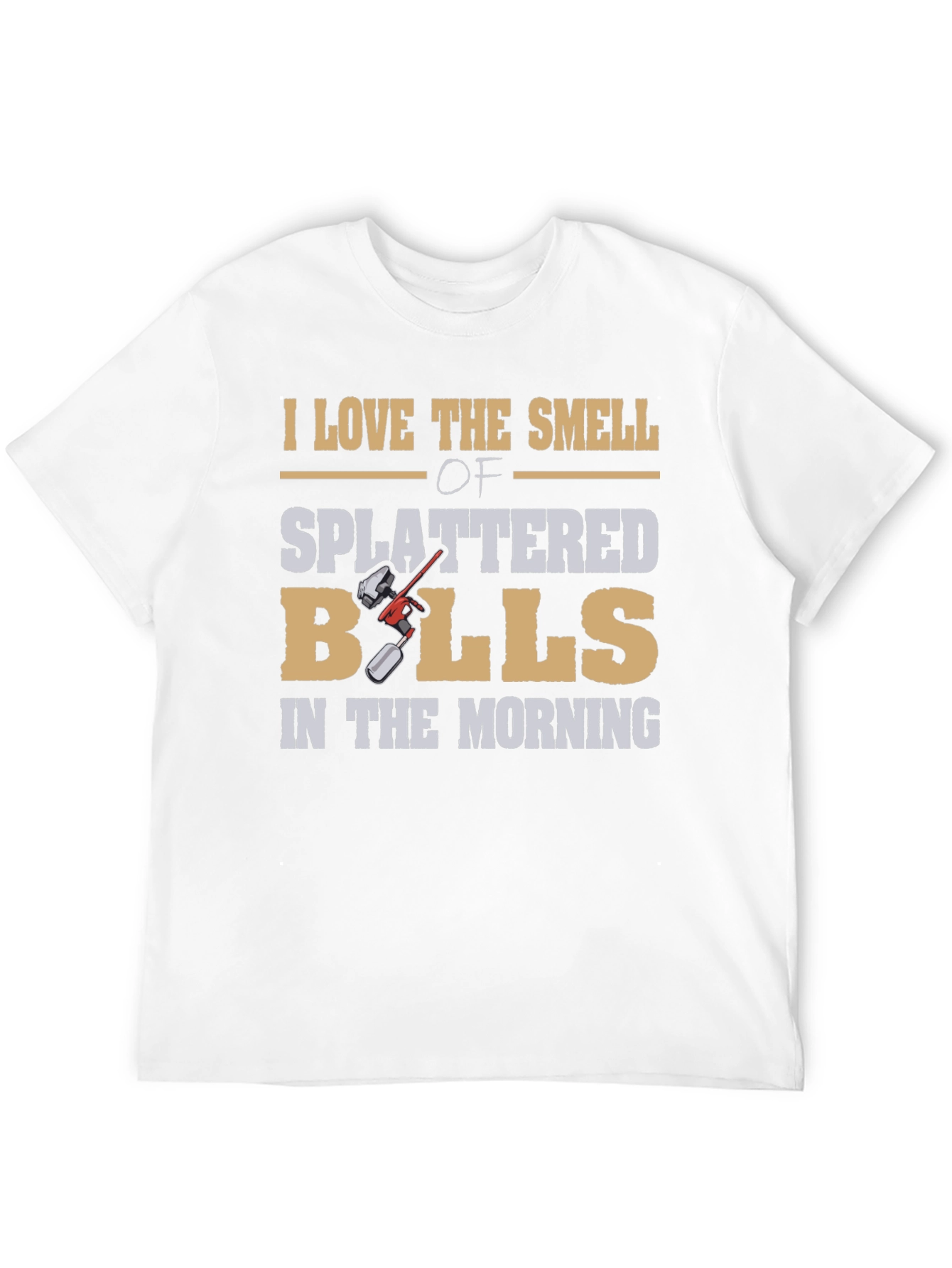 Black I Love Splattered Balls T-Shirt - Unique Design view 12