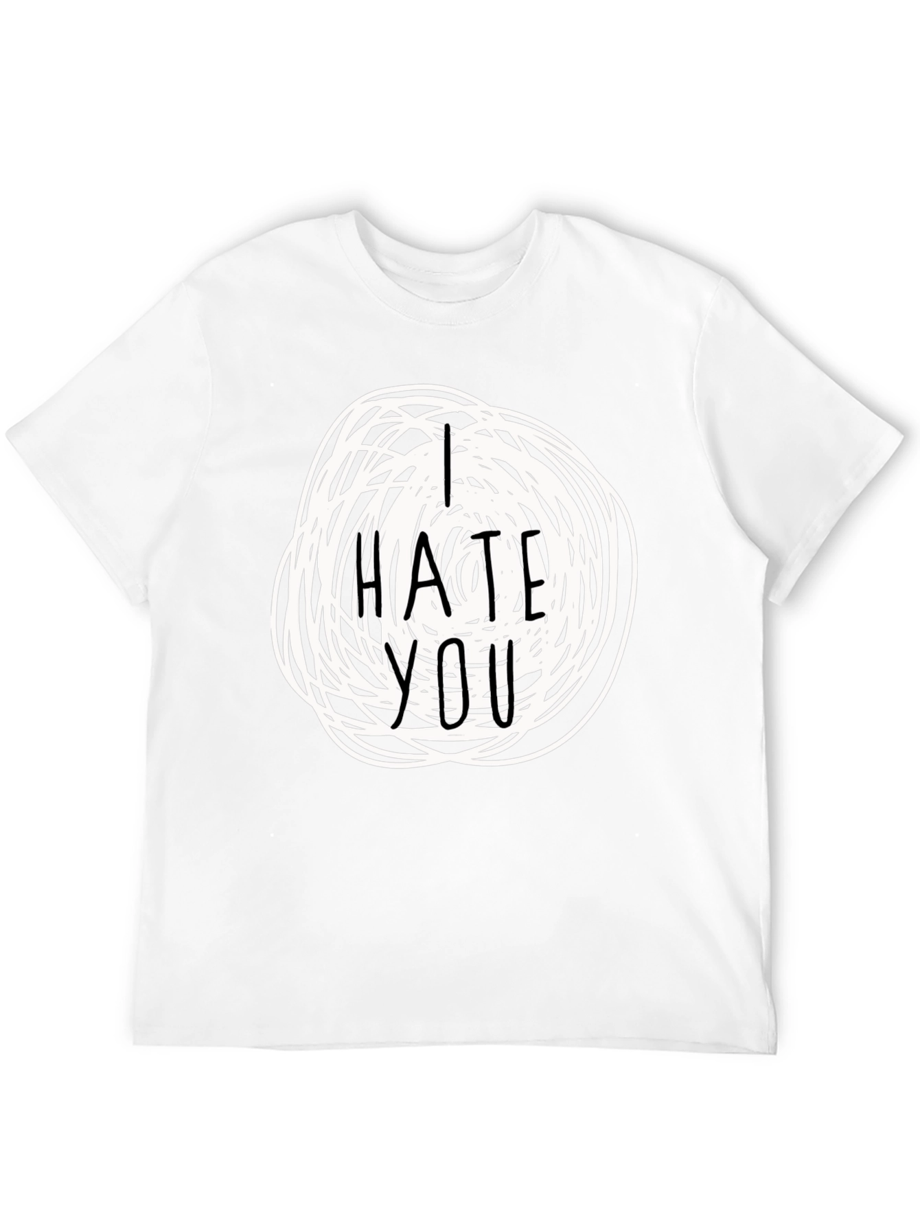 Black I Hate You Graphic Tee - Funny Sarcastic T-Shirt view 12