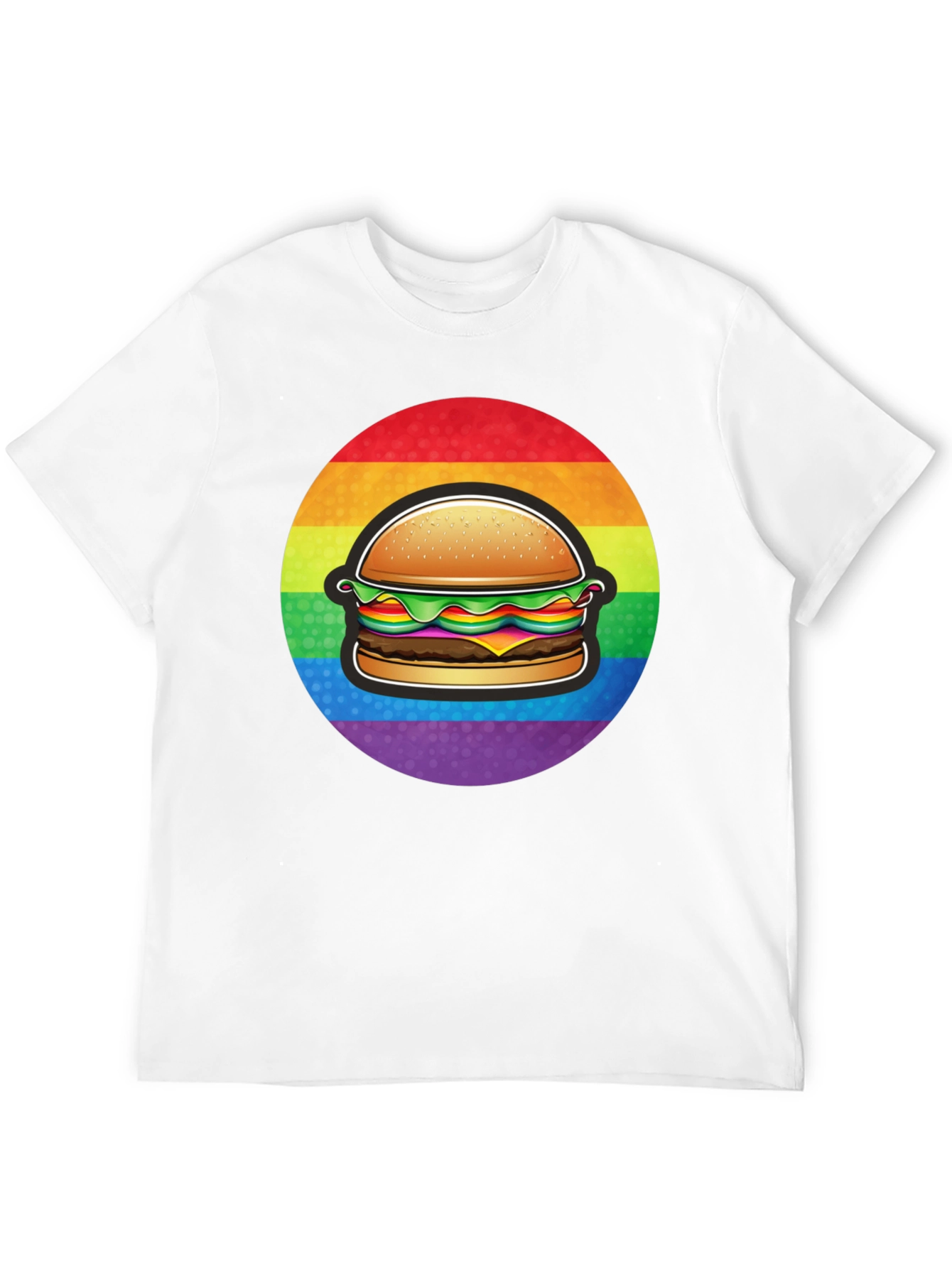 Black Rainbow Burger Graphic Tee - Pride Apparel view 12