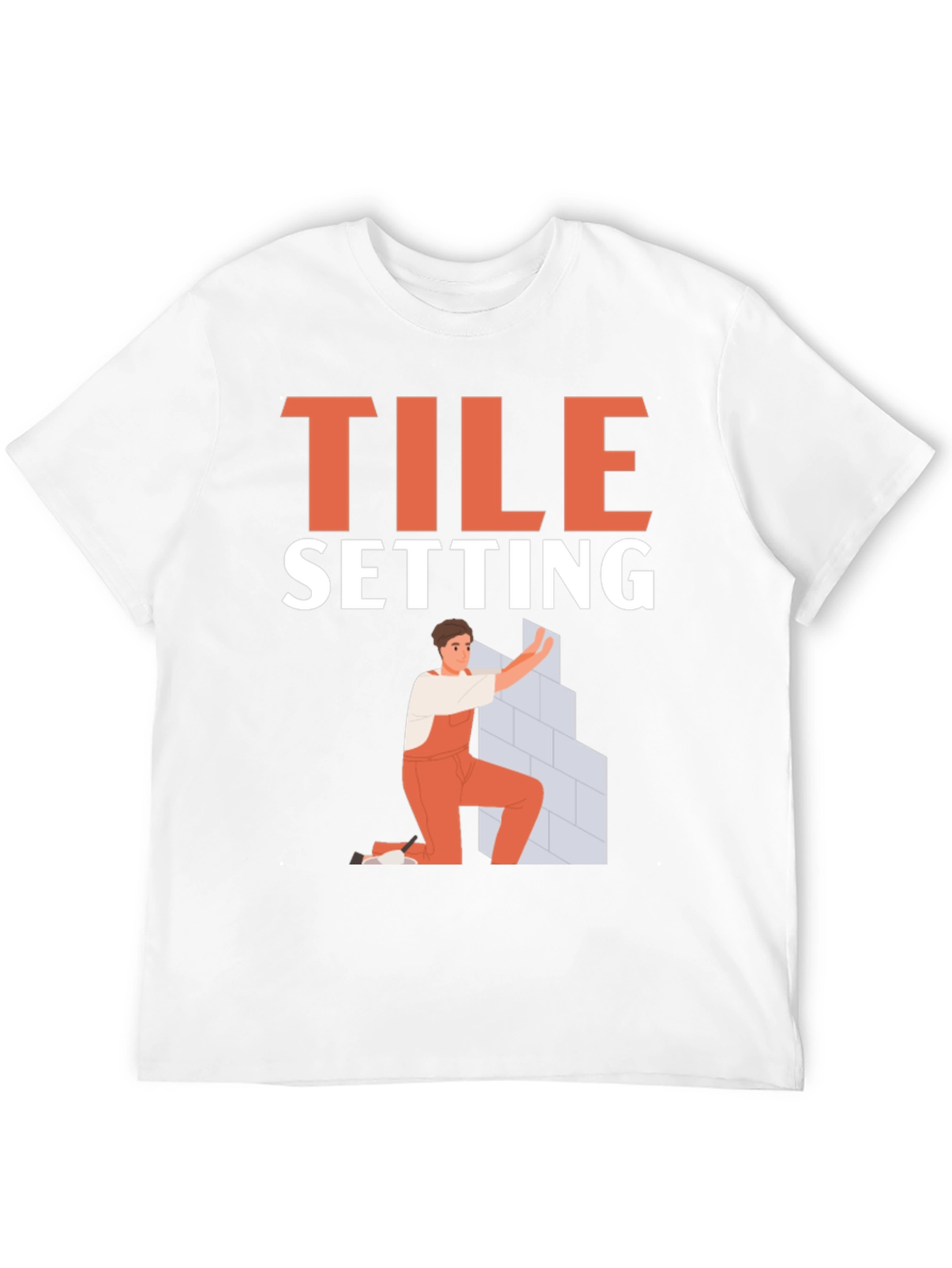 Black Tile Setter T-Shirt - Construction Worker Gift view 12