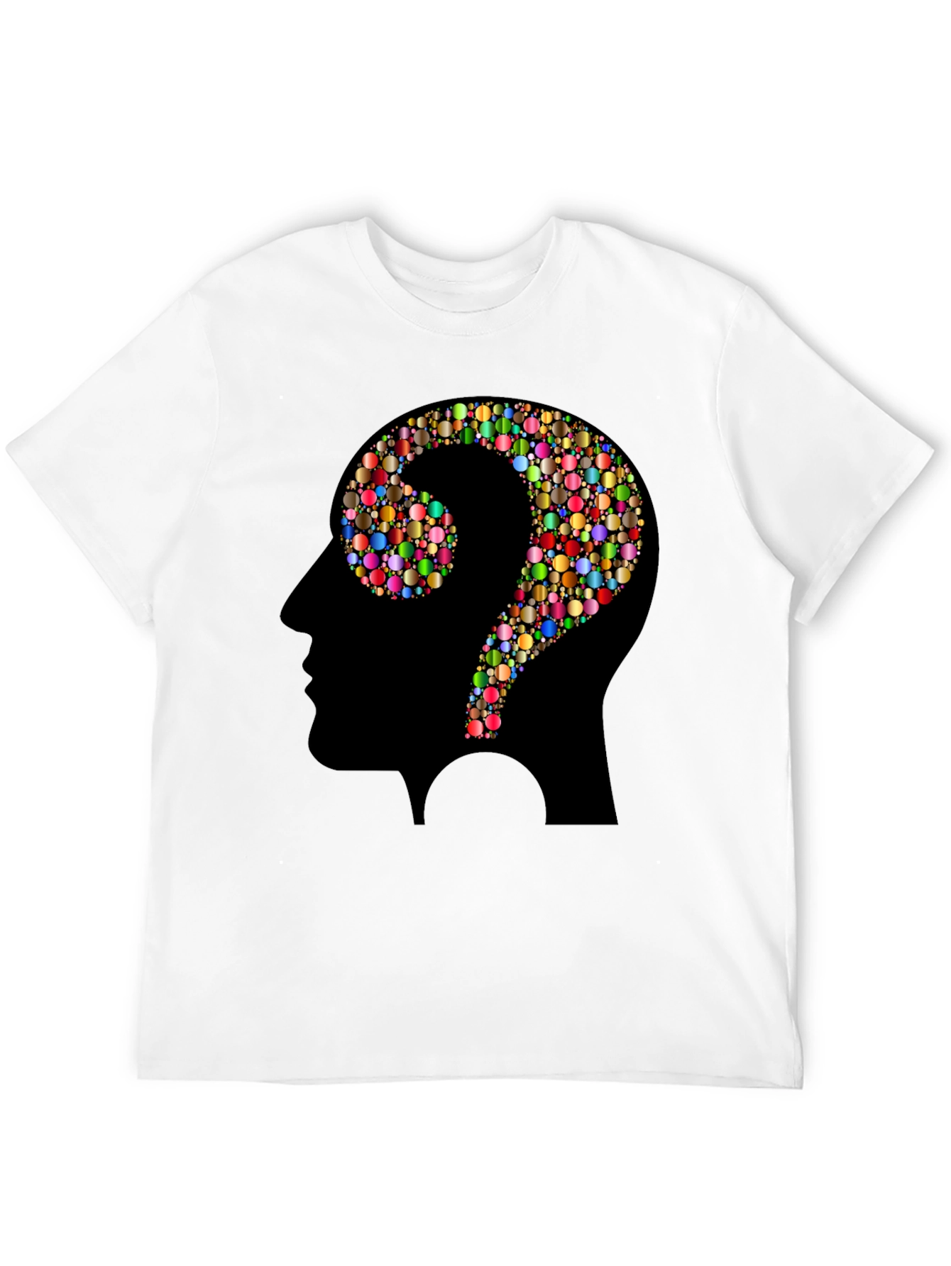 Black Question Mark Mind T-Shirt view 12