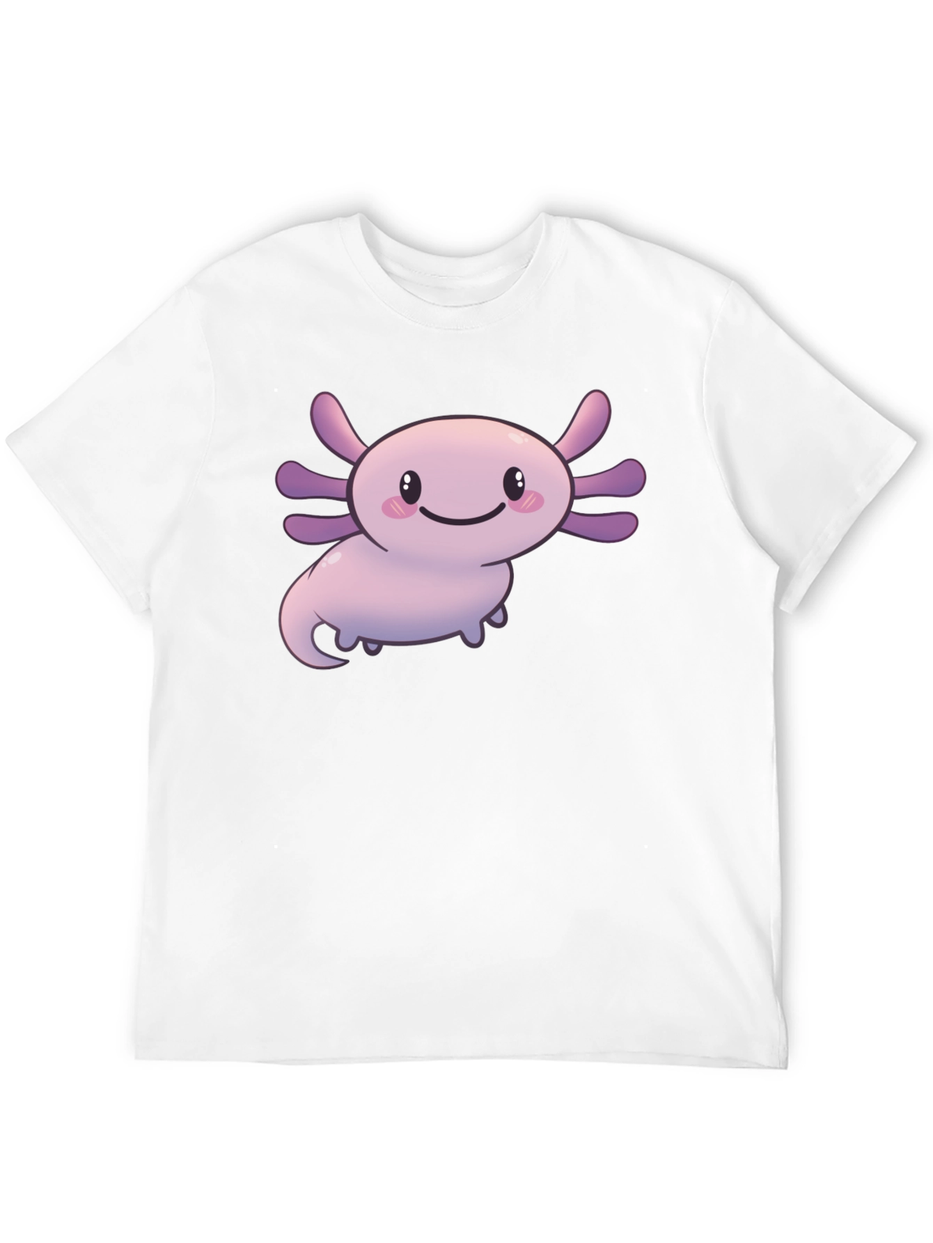 Black Cute Axolotl Graphic Tee - Black T-Shirt view 12