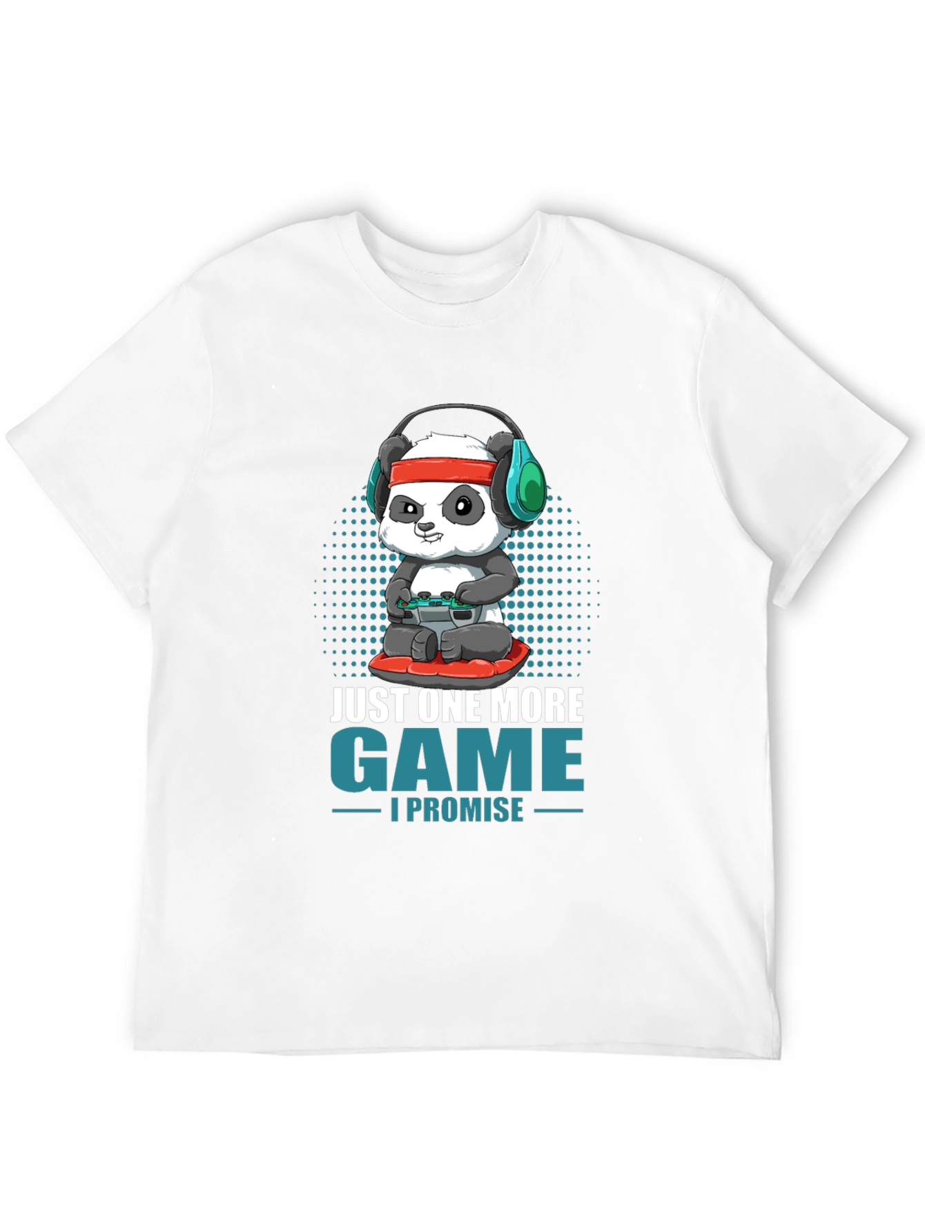 Black Gamer Panda T-Shirt - Just One More Game view 12