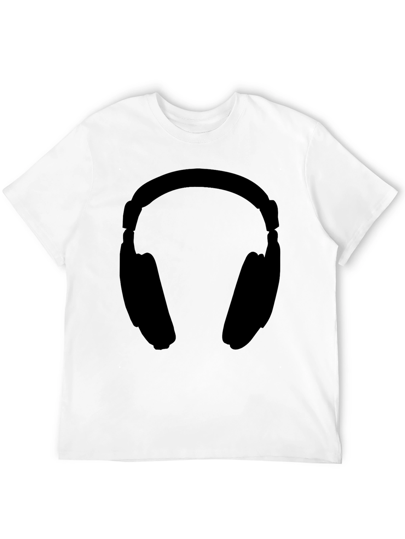 Black Headphone Graphic Tee - Black Unisex T-Shirt view 12