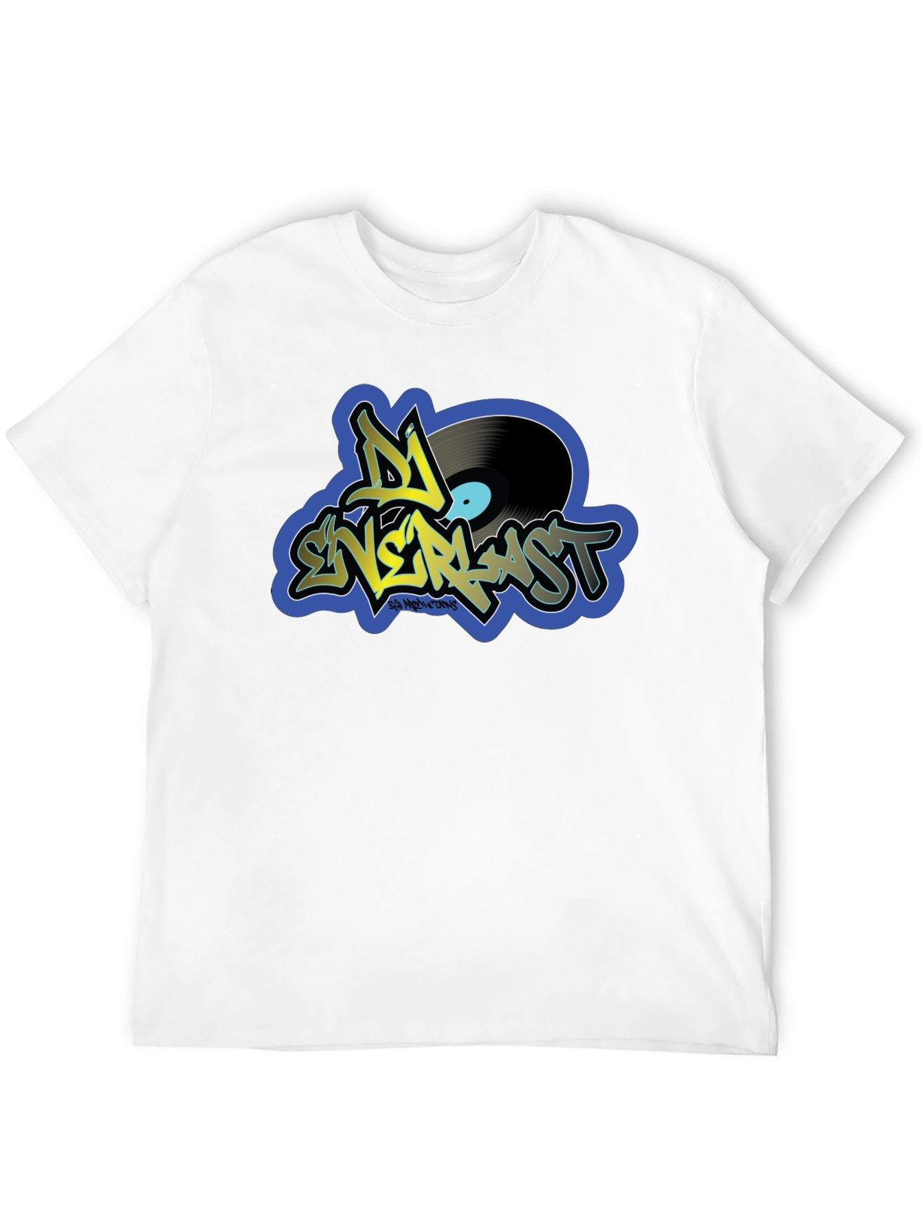 Black DJ Enerlast Black T-Shirt - Music Inspired Design view 12