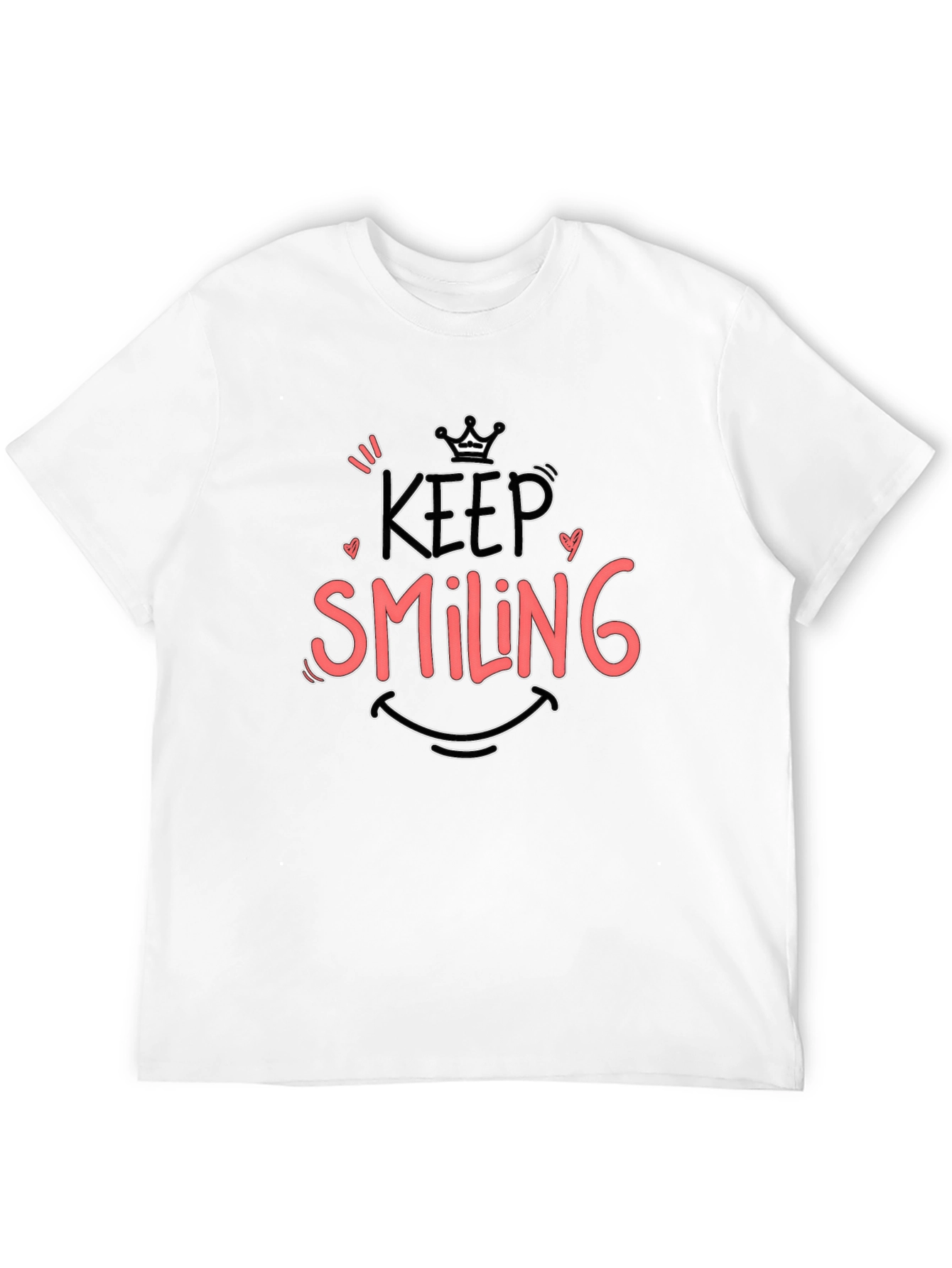 Black Keep Smiling Black Graphic Tee view 12