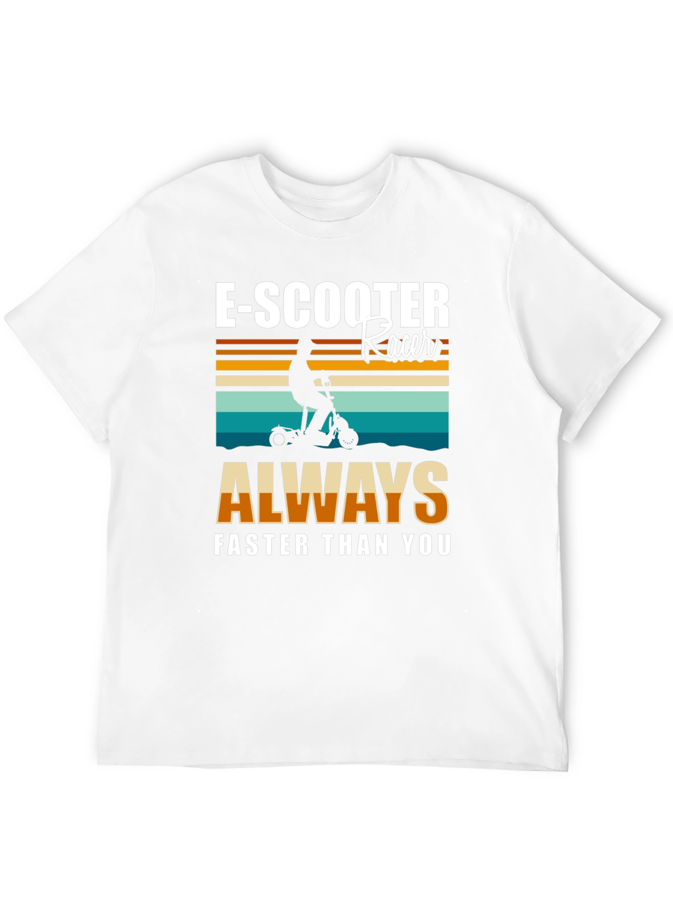 Black E-Scooter Racer Graphic T-Shirt - Always Faster Than You! view 12