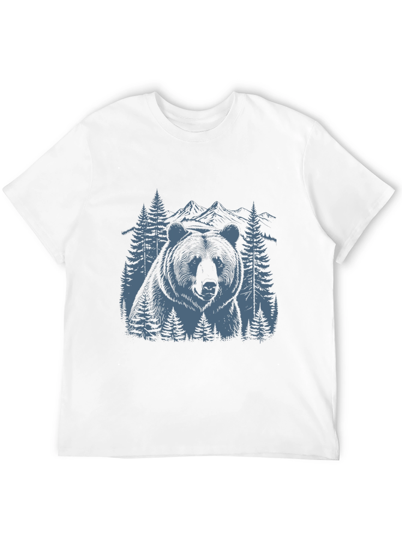 Black Bear Mountain Graphic Tee - Nature Inspired Black T-Shirt view 12